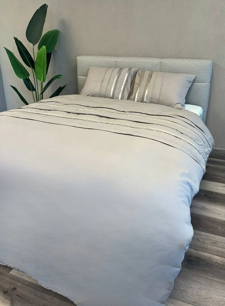Dekbedovertrek Saint Paul Taupe - Luxe 100% Katoen & Romantisch Design
