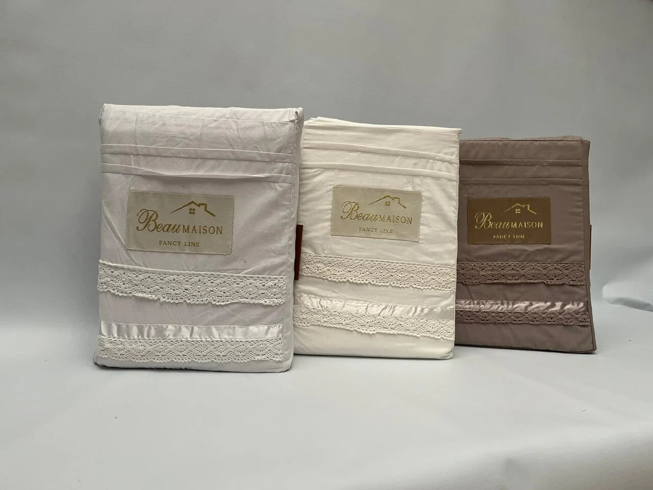 Dekbedovertrek Saint Paul Taupe - Luxe 100% Katoen & Romantisch Design