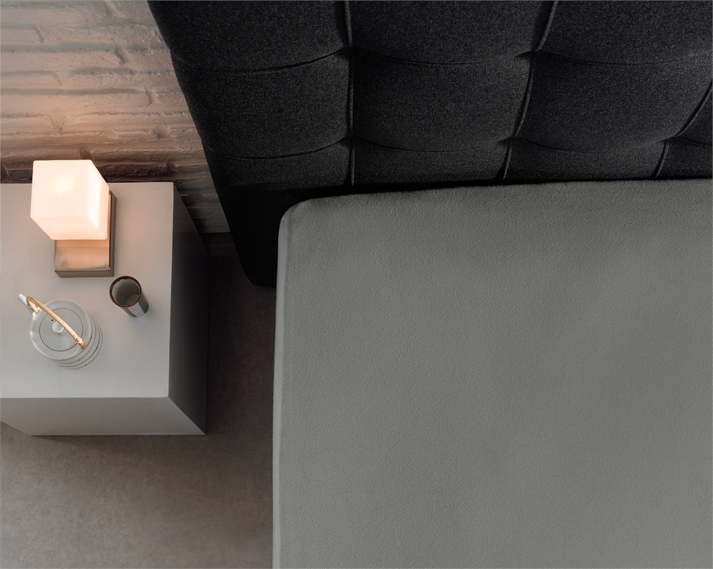 Double Jersey 220 gr. Fitted Sheet Gray - Wonderfully Soft - Suitable for Box Springs and Mattresses - Stretch Cotton