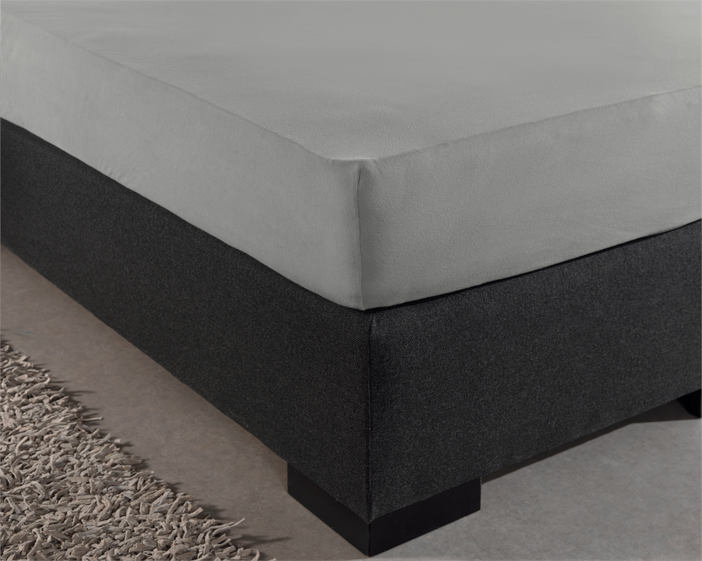 Double Jersey 220 gr. Fitted Sheet Gray - Wonderfully Soft - Suitable for Box Springs and Mattresses - Stretch Cotton