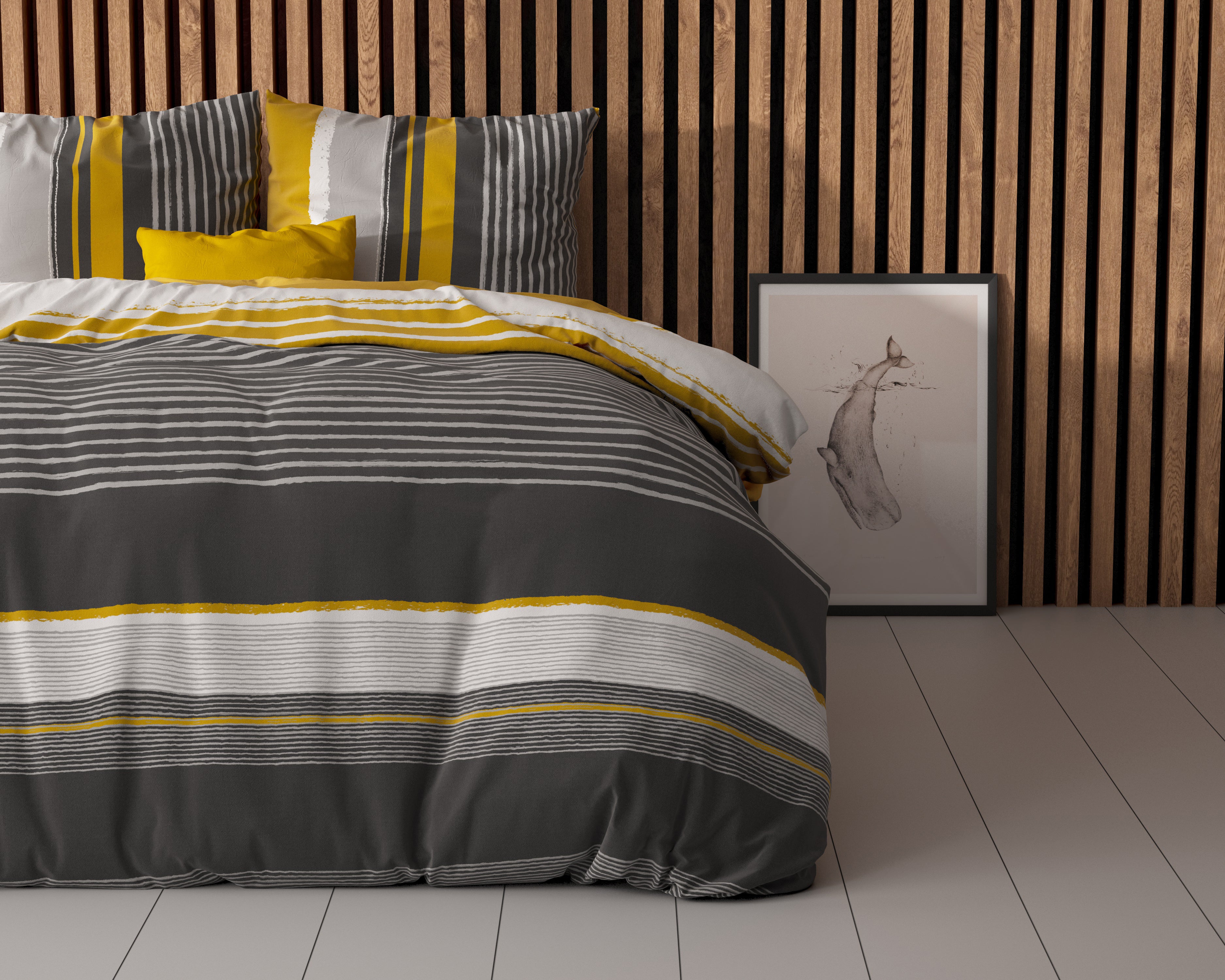 Drake Duvet Cover Black - Cotton Woven - Non-Iron - Fun Prints