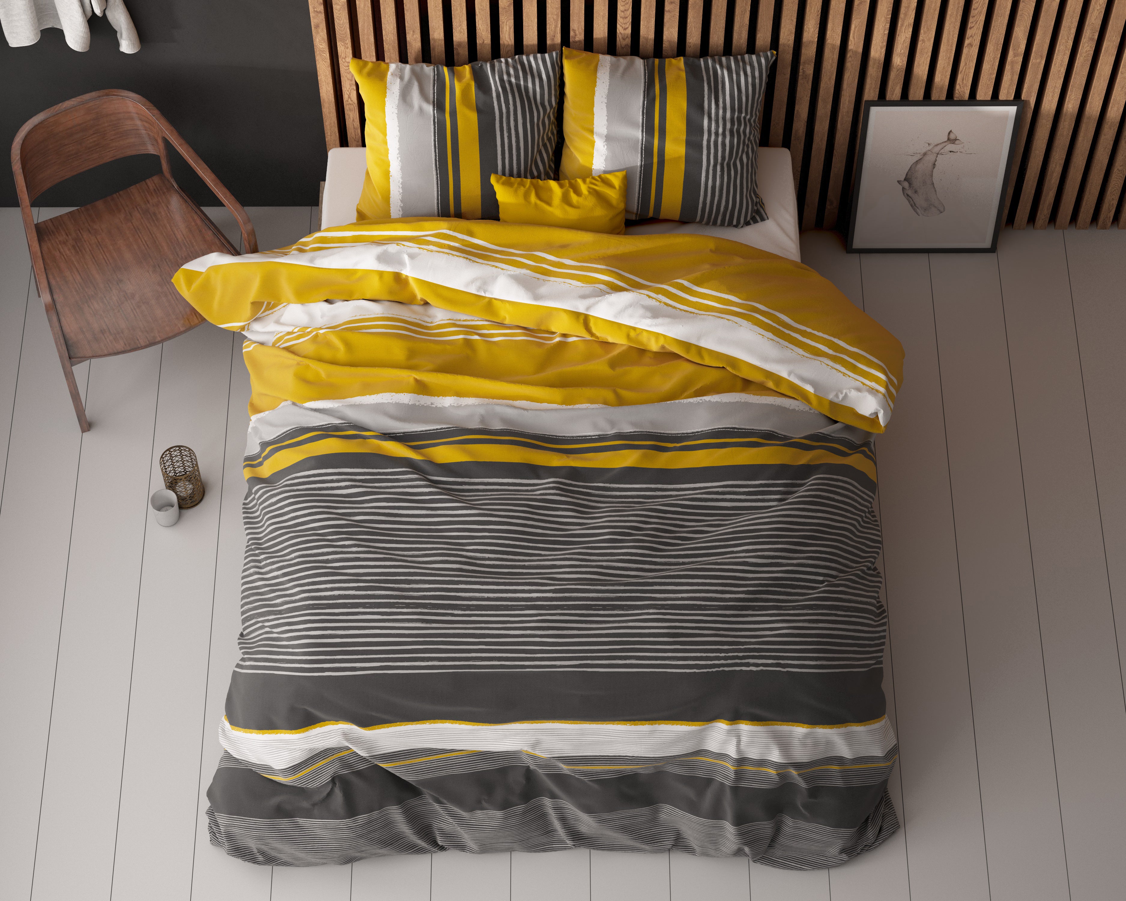 Drake Duvet Cover Black - Cotton Woven - Non-Iron - Fun Prints