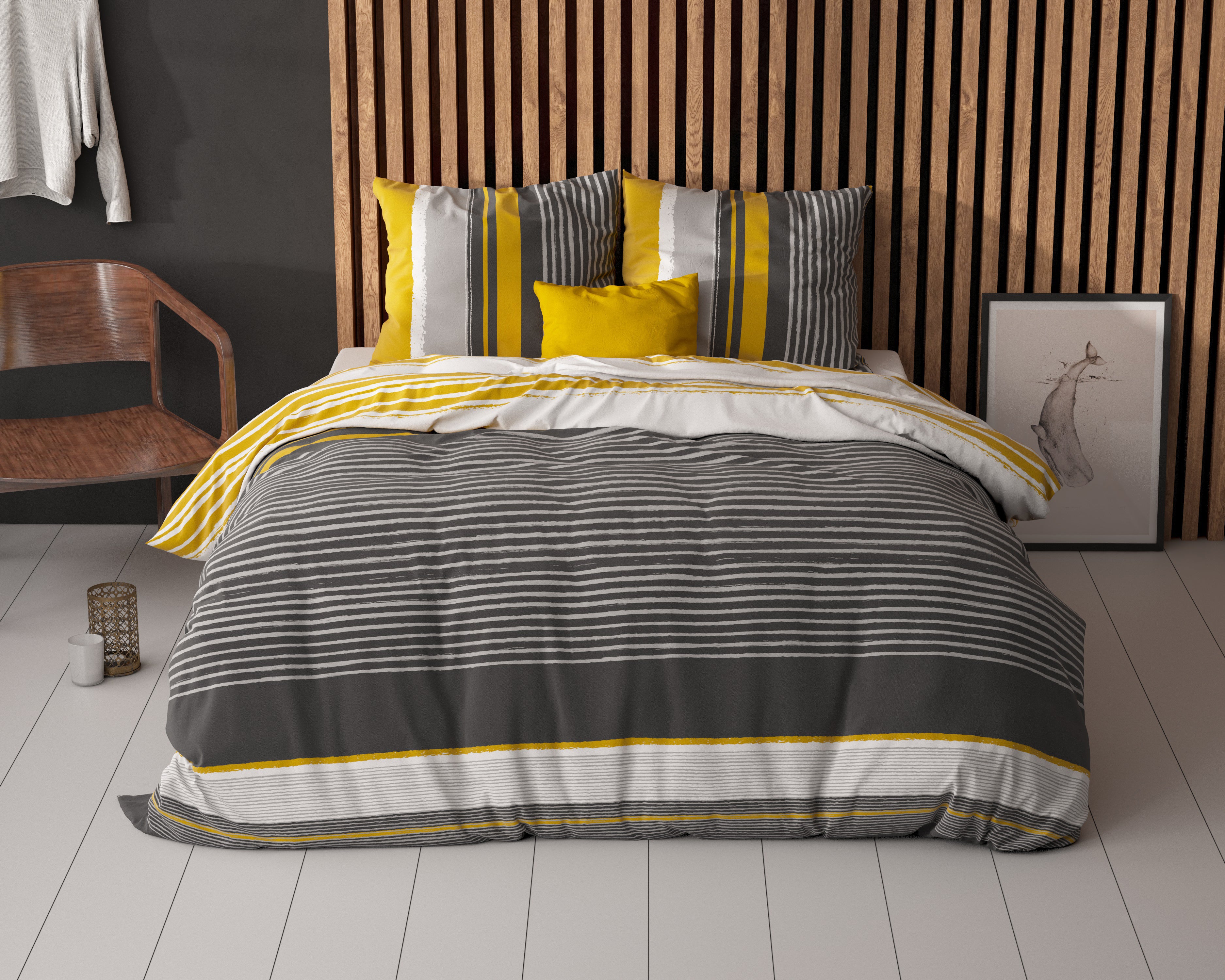 Drake Duvet Cover Black - Cotton Woven - Non-Iron - Fun Prints