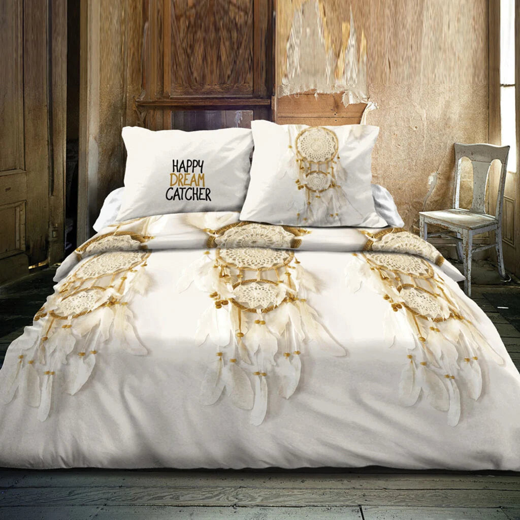 Dreamcatcher Duvet Cover White/Taupe/Beige – Stylish & Easy to Maintain