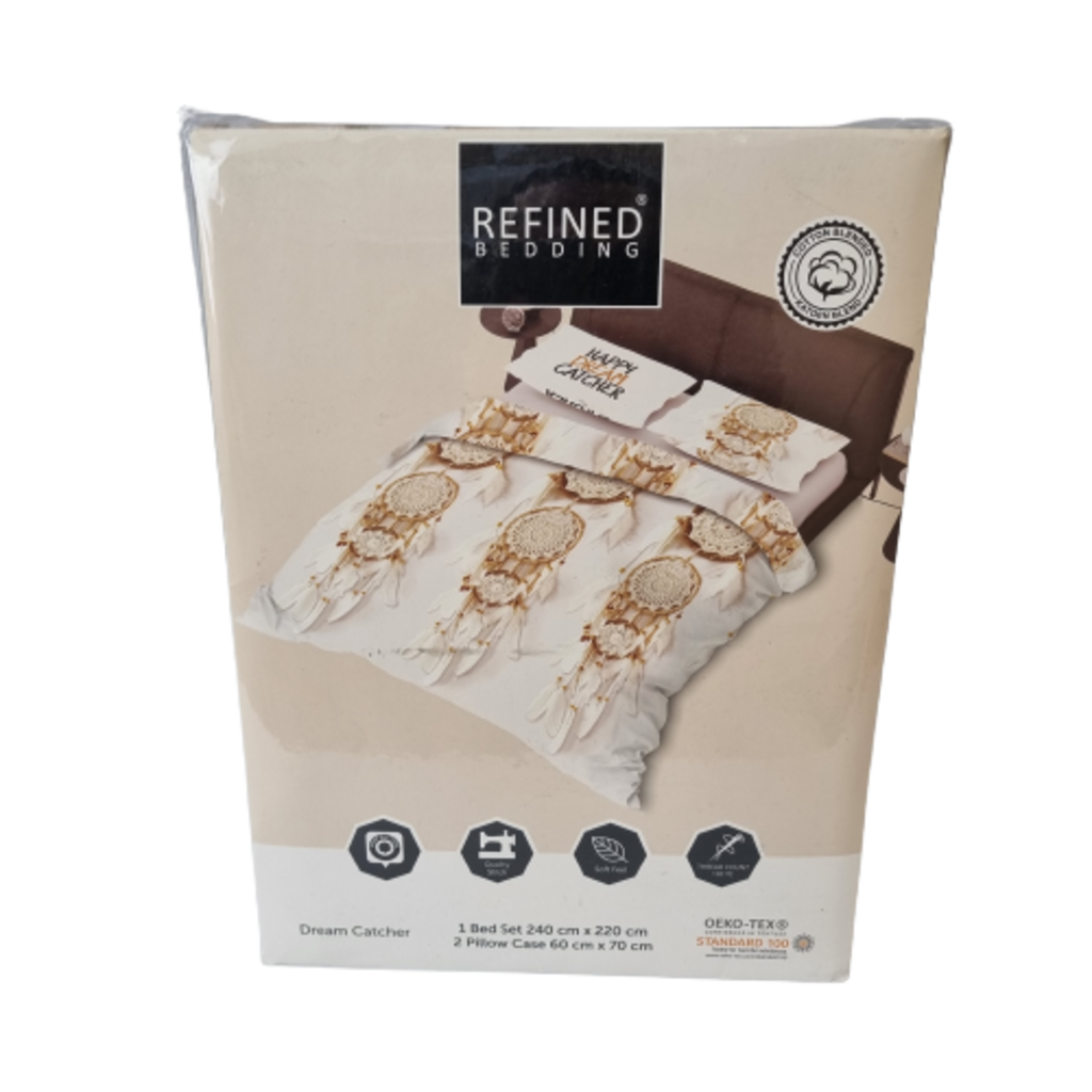 Dreamcatcher Duvet Cover White/Taupe/Beige – Stylish & Easy to Maintain