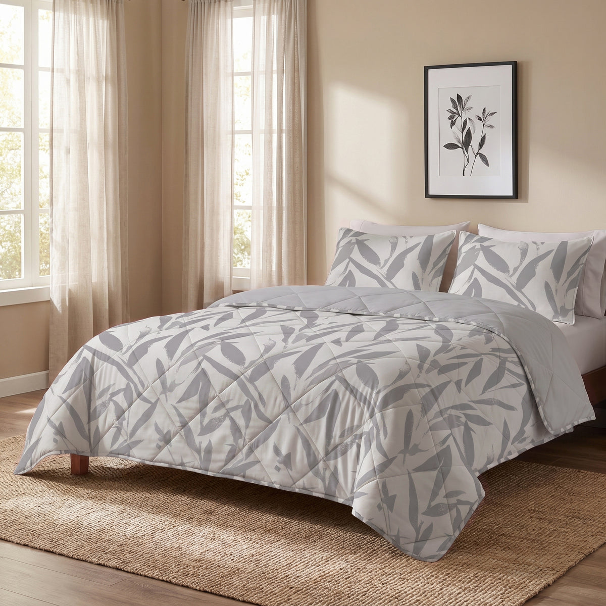 Dreamhouse Lazy Dekbed - Katoen - Garden Zen Grijs - Met Kussenslopen