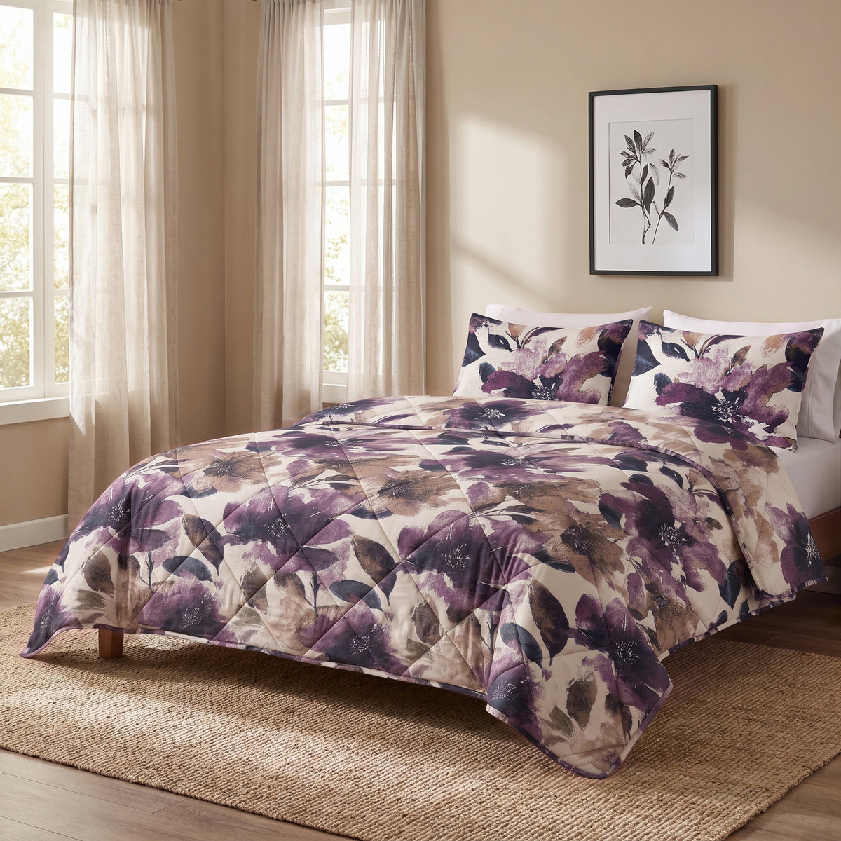 Dreamhouse Lazy Dekbed - Katoen - Lena Paars - Met Kussenslopen