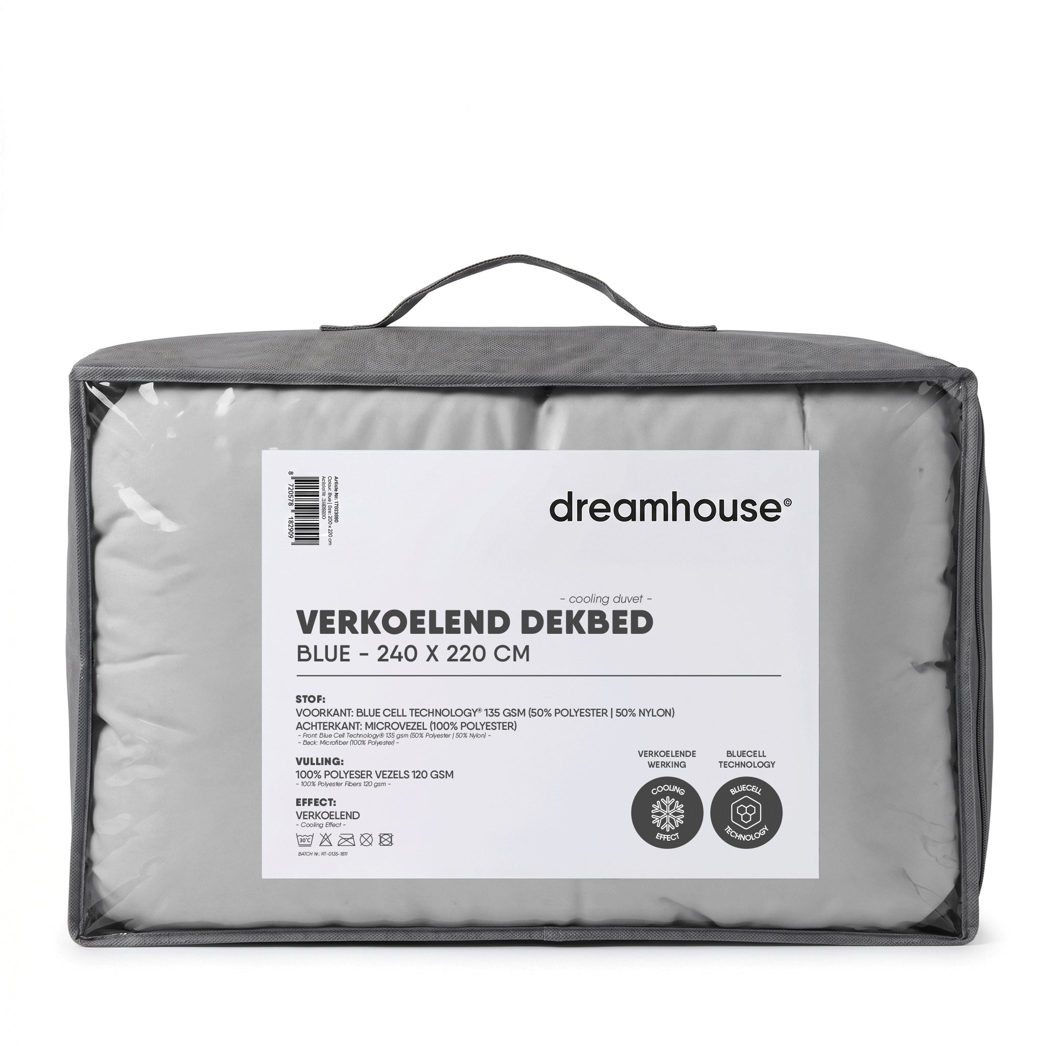 Dreamhouse Verkoelend Zomer Dekbed - Antraciet - Voor de warme nachten