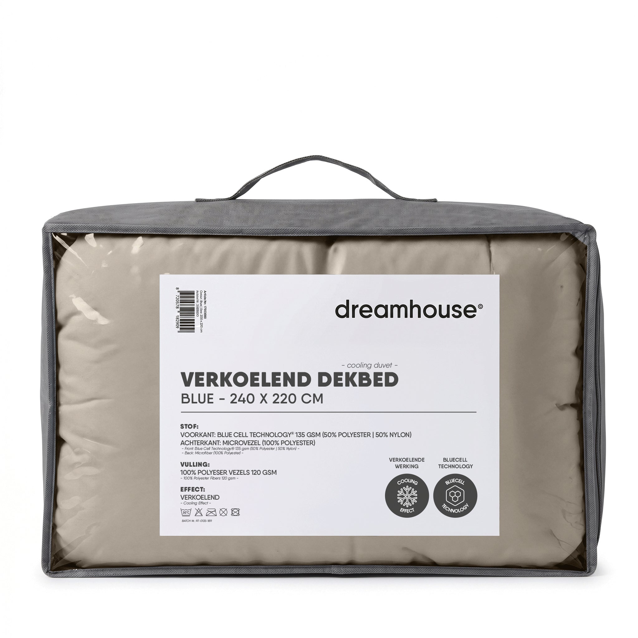 Dreamhouse Verkoelend Zomer Dekbed - Taupe - Voor de warme nachten
