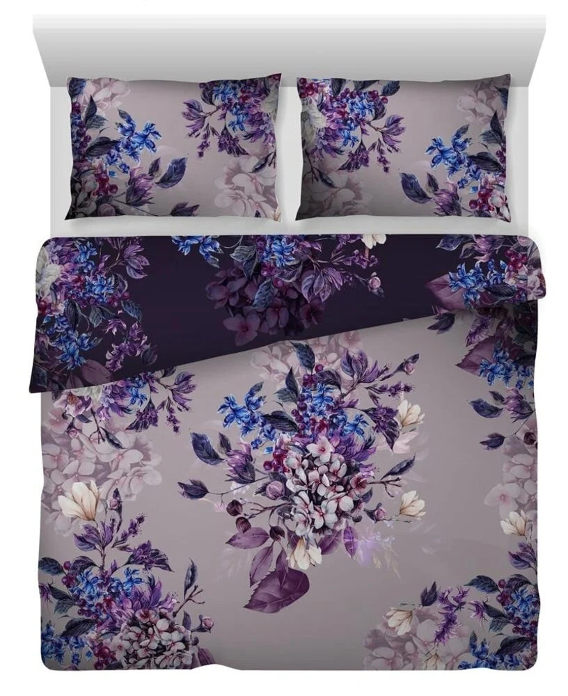 Dreamy Floral Cotton Satin Duvet Cover Double