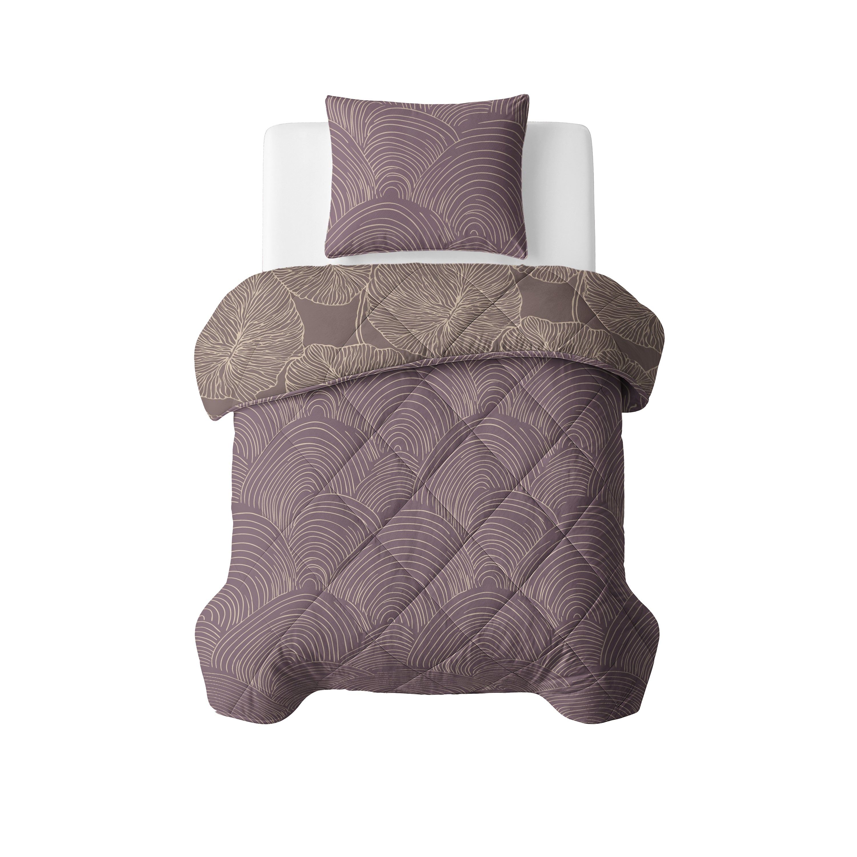 All-in One Lazy Dekbed Dreamy Mauve - Dekbed met kussenslopen