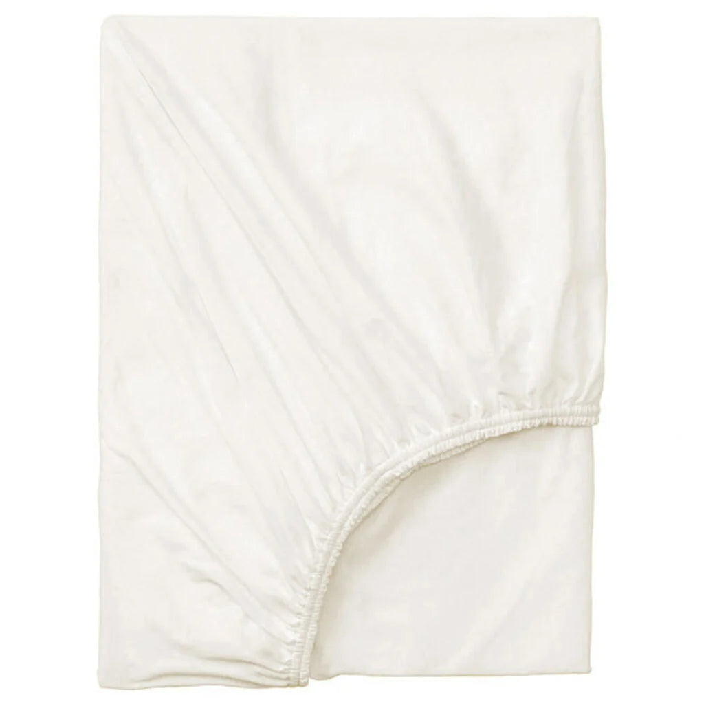 Double Woven Jersey Split Topper Fitted Sheet Cream White – Luxury & Sustainability