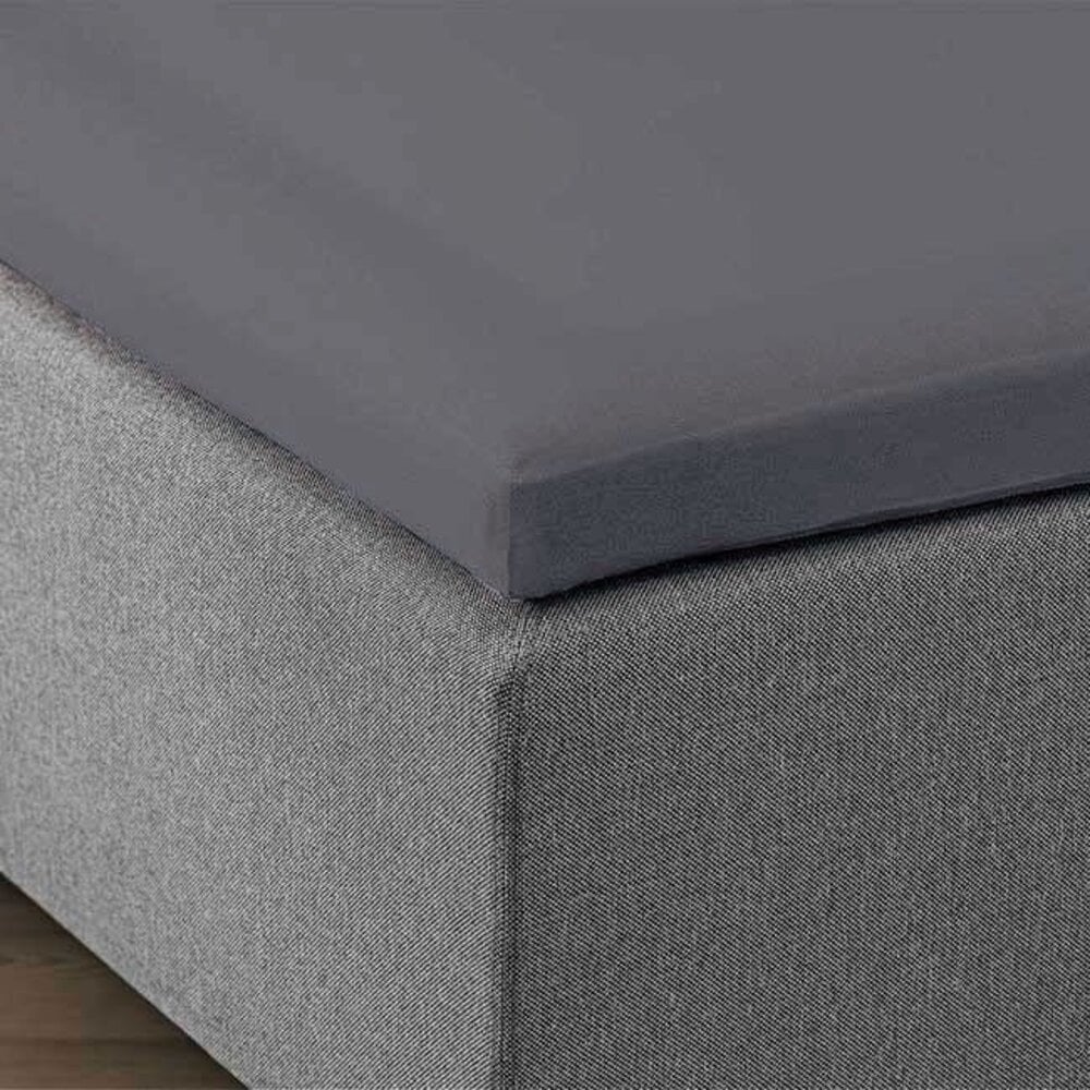 Dubbel Geweven Jersey Topper Hoeslaken Antraciet | 100% Katoen & Perfecte Pasvorm
