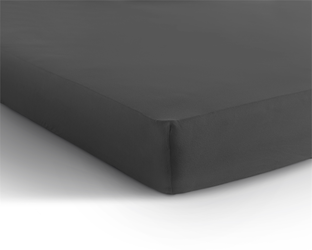 Double Jersey 220 gr. Fitted Sheet Anthracite - Wonderfully Soft - Suitable for Box Springs and Mattresses - Stretch Cotton