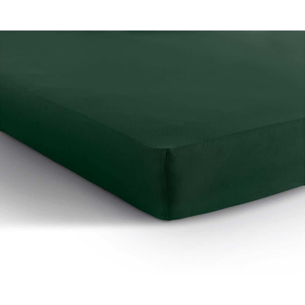 Double Jersey 220g Fitted Sheet Botanical Green - Wonderfully Soft - Suitable for Box Springs and Mattresses - Stretch Cotton