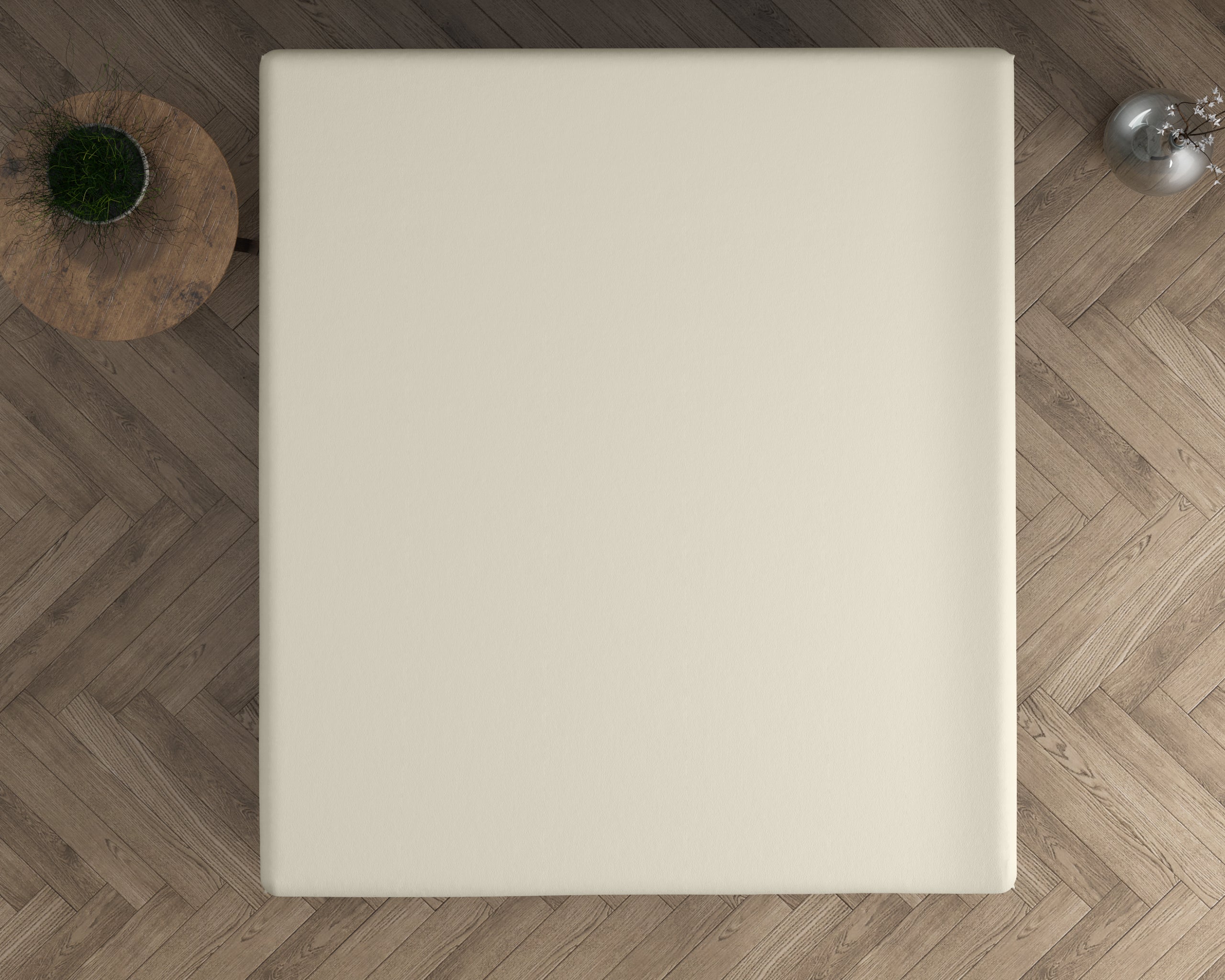 Double Jersey 220g Fitted Sheet Cream - Wonderfully Soft - Suitable for Box Springs and Mattresses - Stretch Cotton