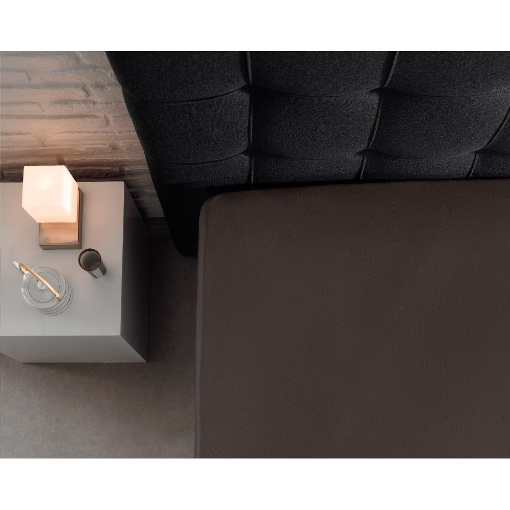 Double Jersey 220 gr. Fitted Sheet Deep Taupe - Wonderfully Soft - Suitable for Box Springs and Mattresses - Stretch Cotton