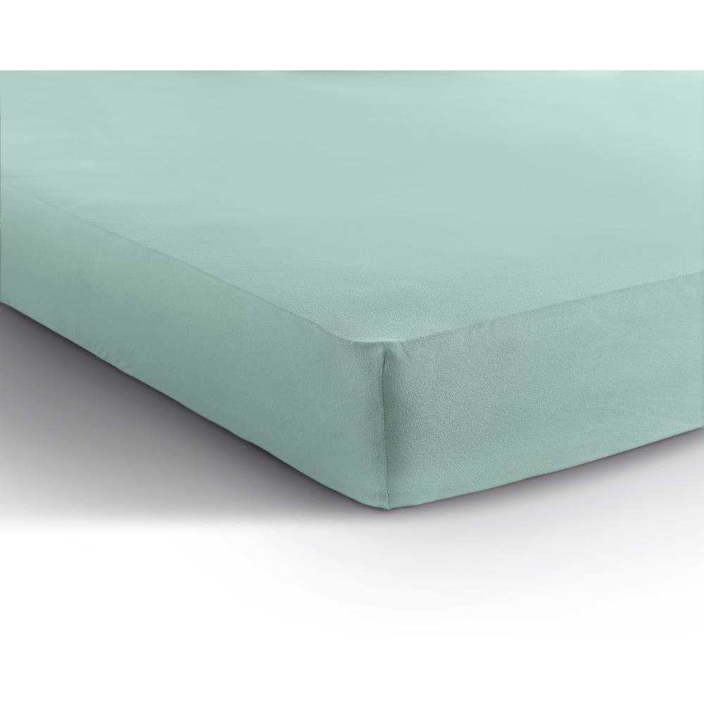 Double Jersey 220 gr. Fitted Sheet Pastel Blue - Wonderfully Soft - Suitable for Box Springs and Mattresses - Stretch Cotton