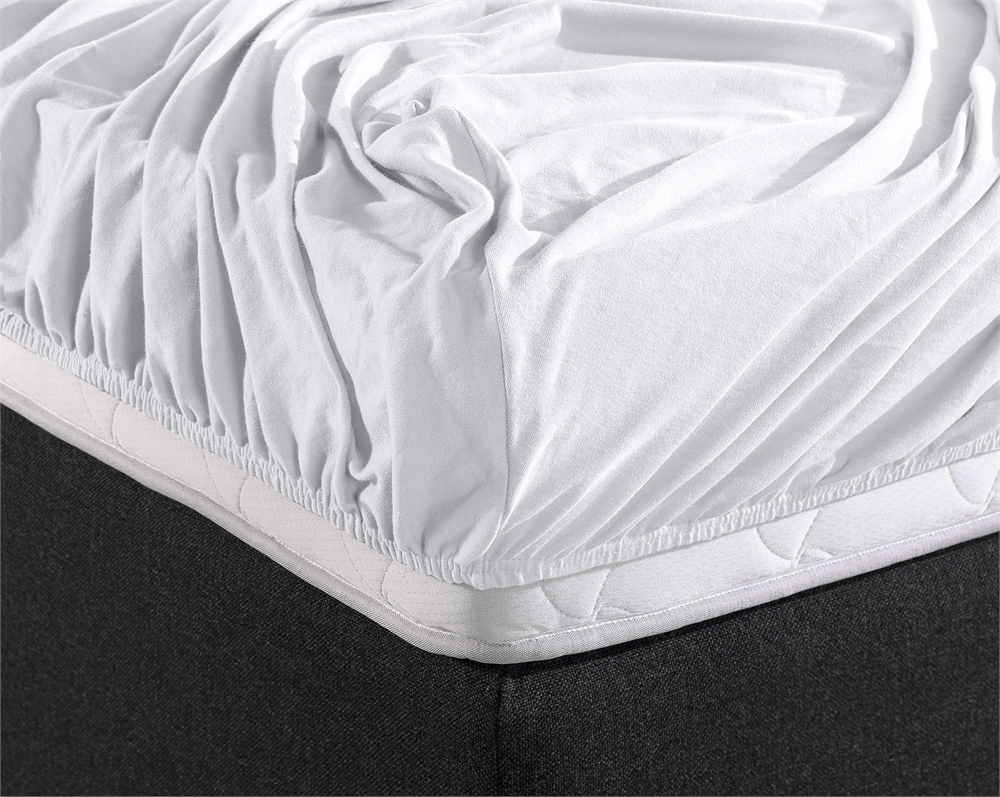 Double Jersey 220g Fitted Sheet White - Wonderfully Soft - Suitable for Box Springs and Mattresses - Stretch Cotton