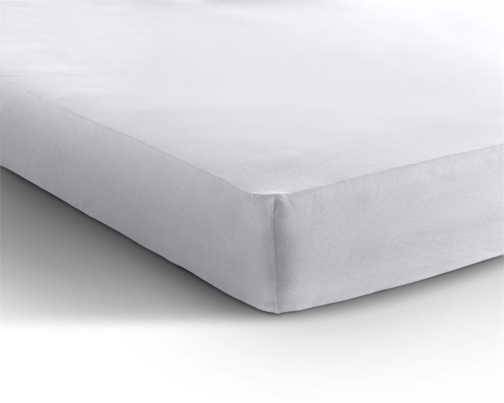 Double Jersey 220g Fitted Sheet White - Wonderfully Soft - Suitable for Box Springs and Mattresses - Stretch Cotton
