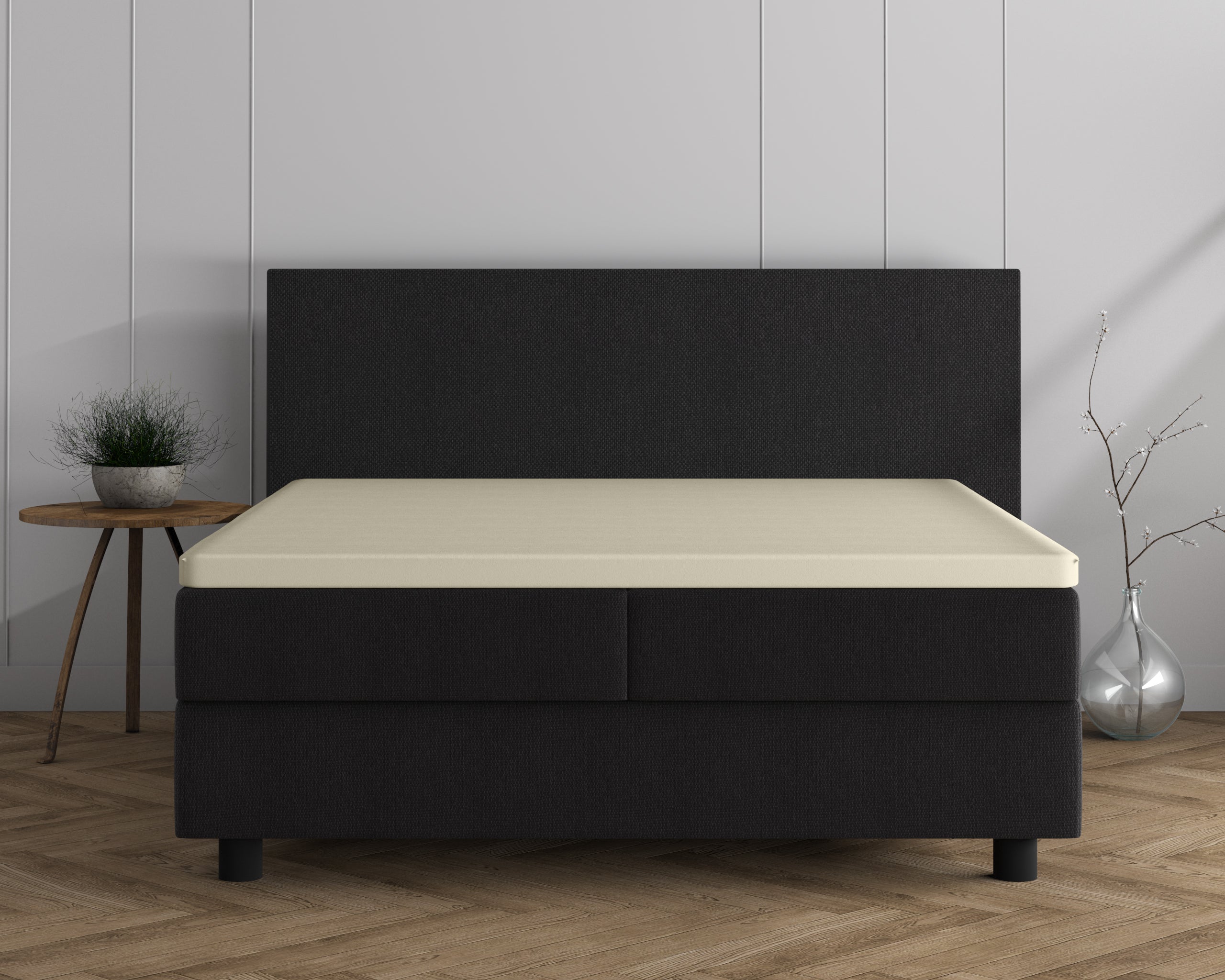 Double Jersey 220 gr. Topper Fitted Sheet Cream - Wonderfully Soft - Suitable for high and long toppers - Stretch cotton