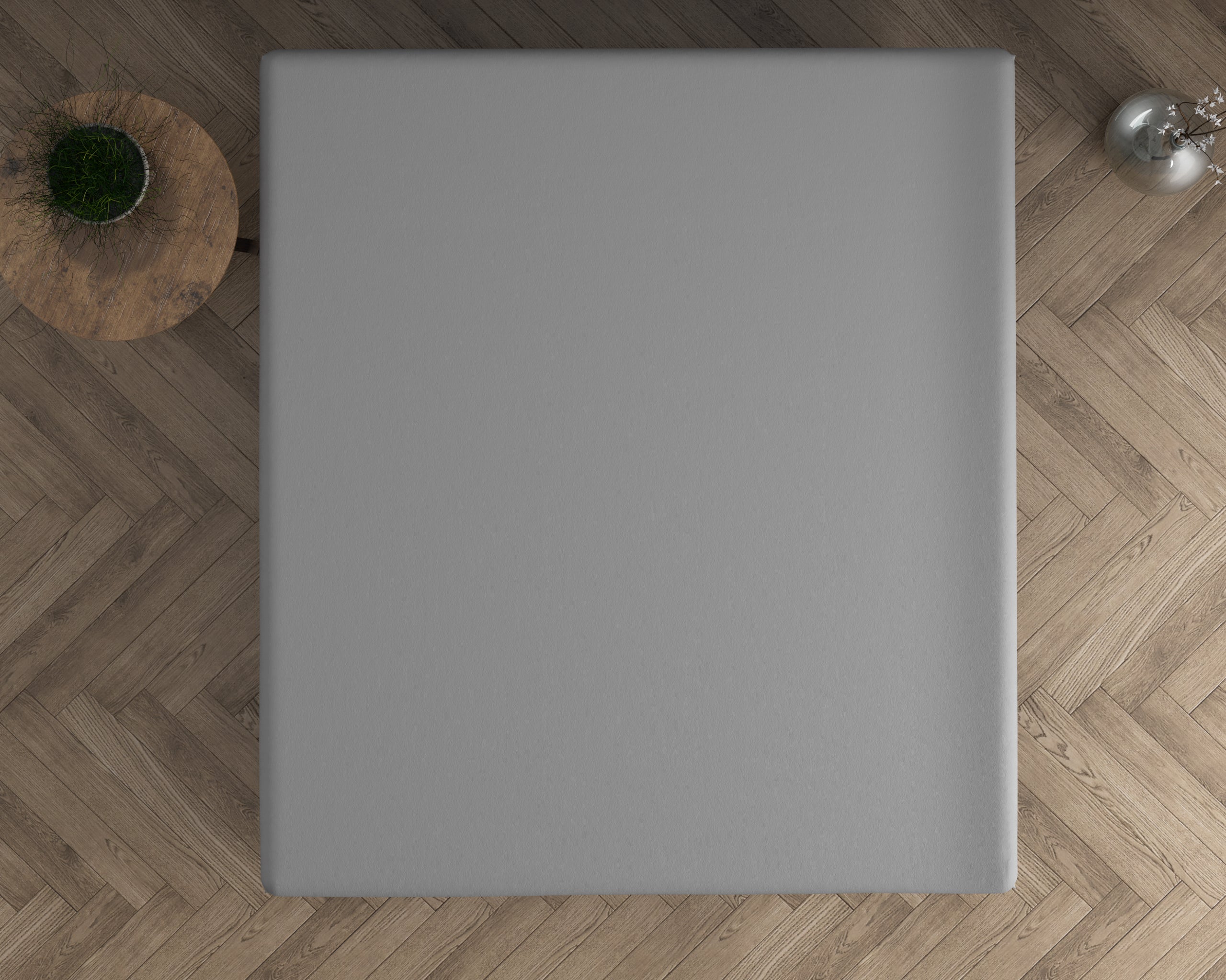 Double Jersey 220 gr. Topper Fitted Sheet Gray - Wonderfully Soft - Suitable for high and long toppers - Stretch cotton