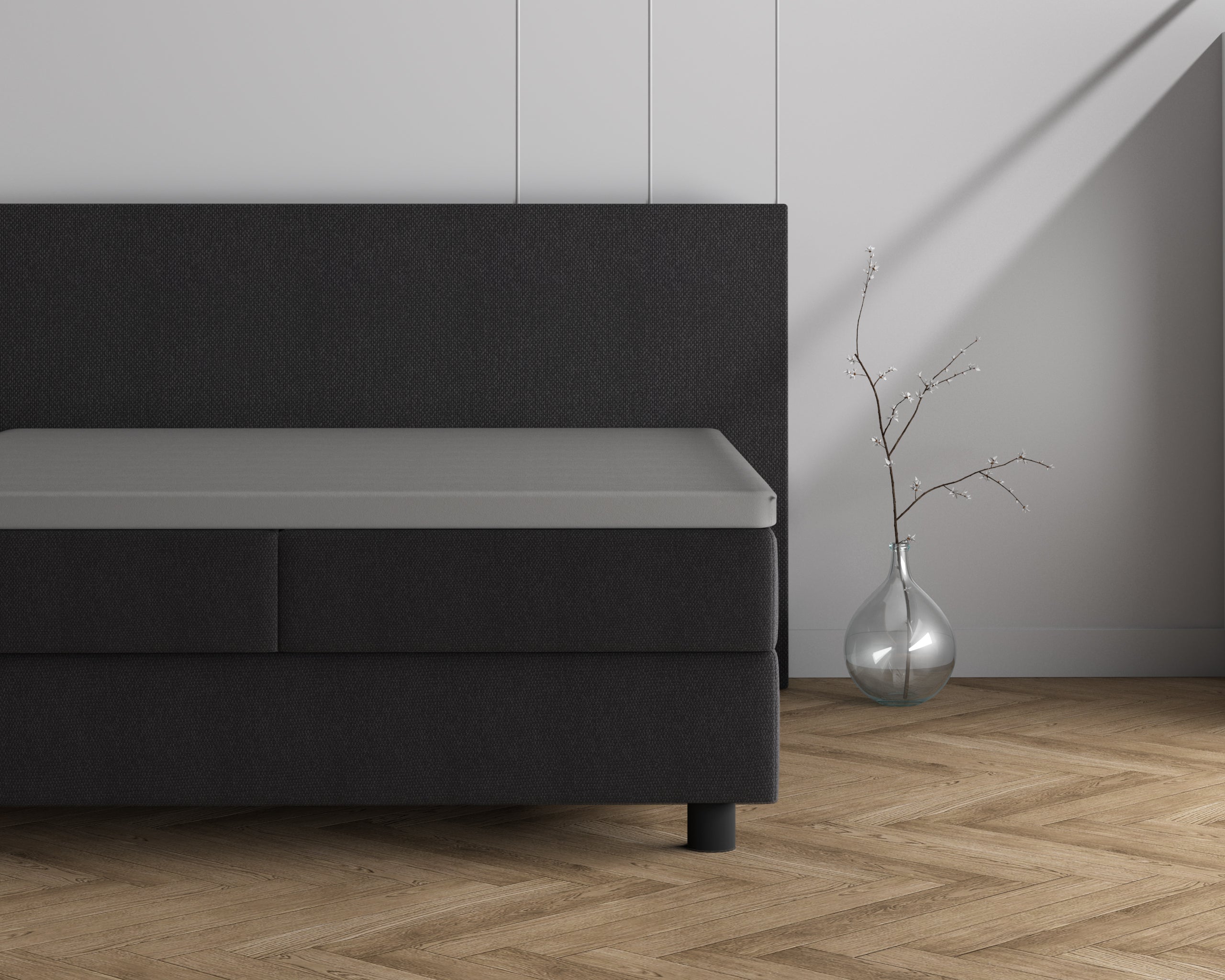 Double Jersey 220 gr. Topper Fitted Sheet Gray - Wonderfully Soft - Suitable for high and long toppers - Stretch cotton