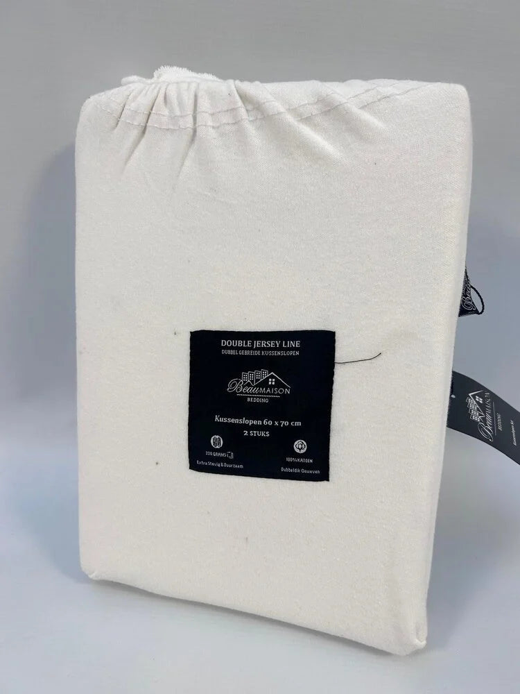 Double Jersey Pillowcases 60x70 cm - Luxury & Comfort | Cream White