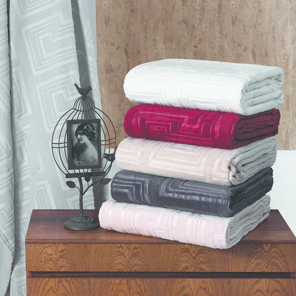 Double Thick Cappuccino Plaid - Luxury All-Season Blanket