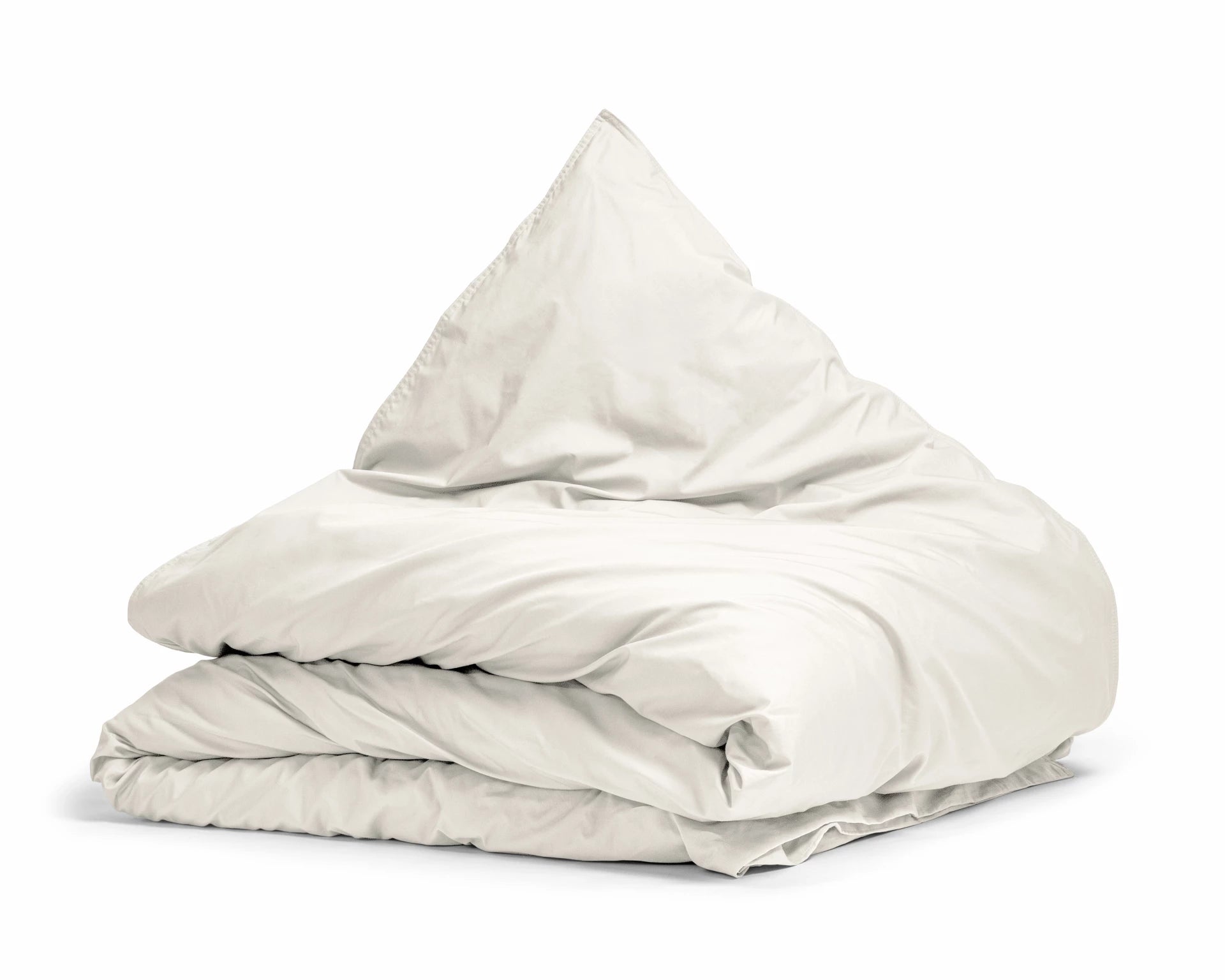 Egyptian Cotton Uni Cream Duvet Cover - High Quality - Modern - Luxury Satin