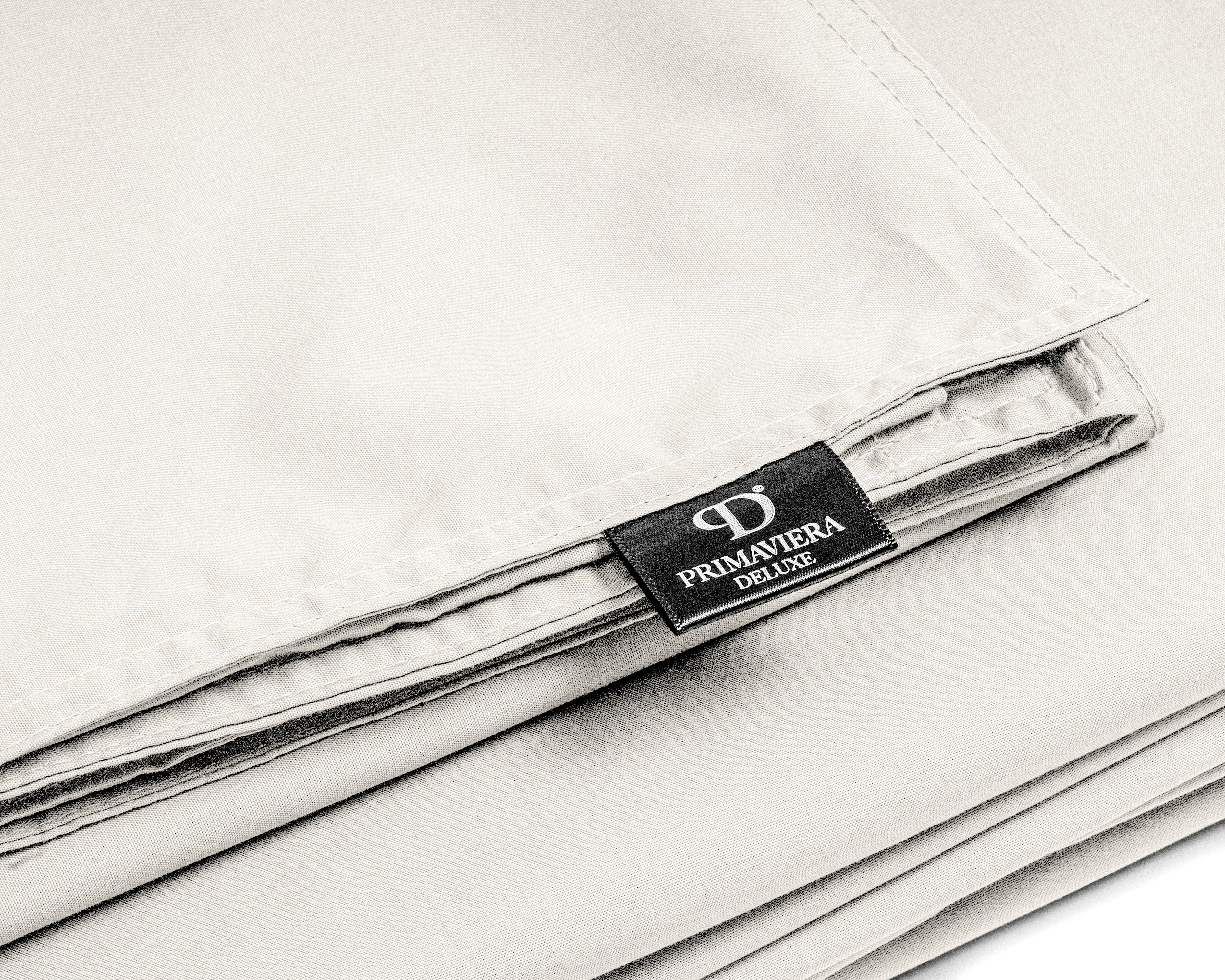 Egyptian Cotton Uni Cream Duvet Cover - High Quality - Modern - Luxury Satin