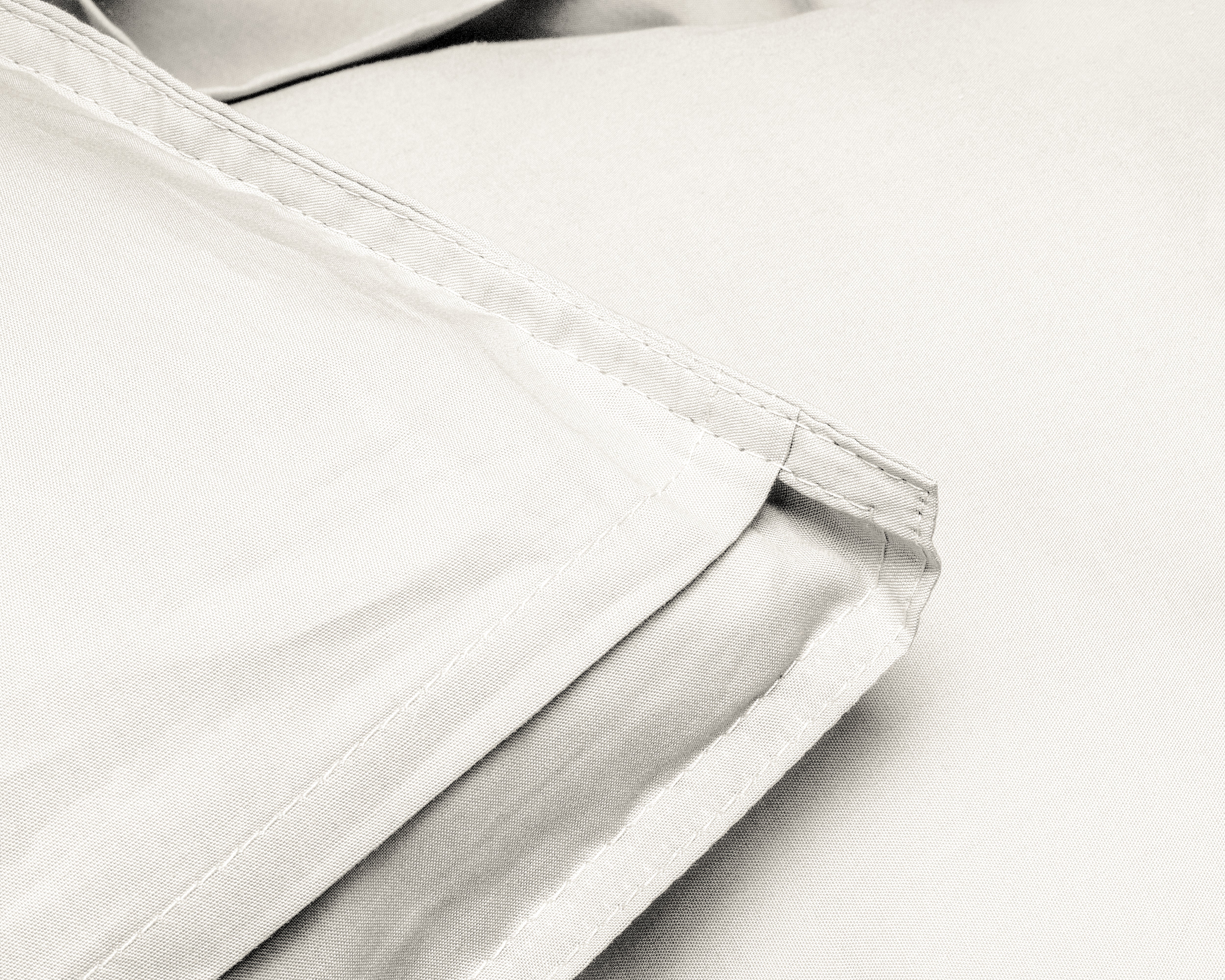 Egyptian Cotton Uni Cream Duvet Cover - High Quality - Modern - Luxury Satin