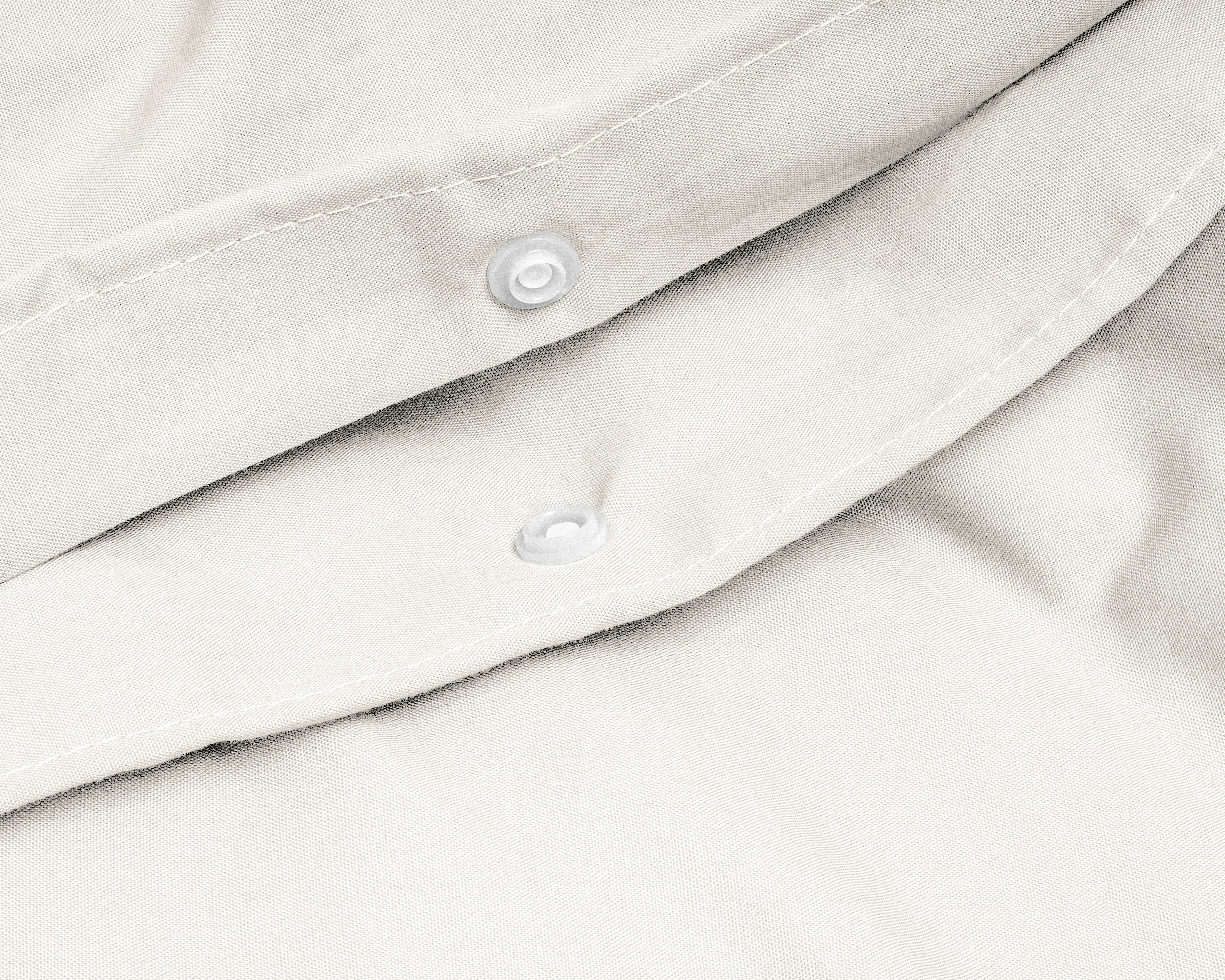 Egyptian Cotton Uni Cream Duvet Cover - High Quality - Modern - Luxury Satin