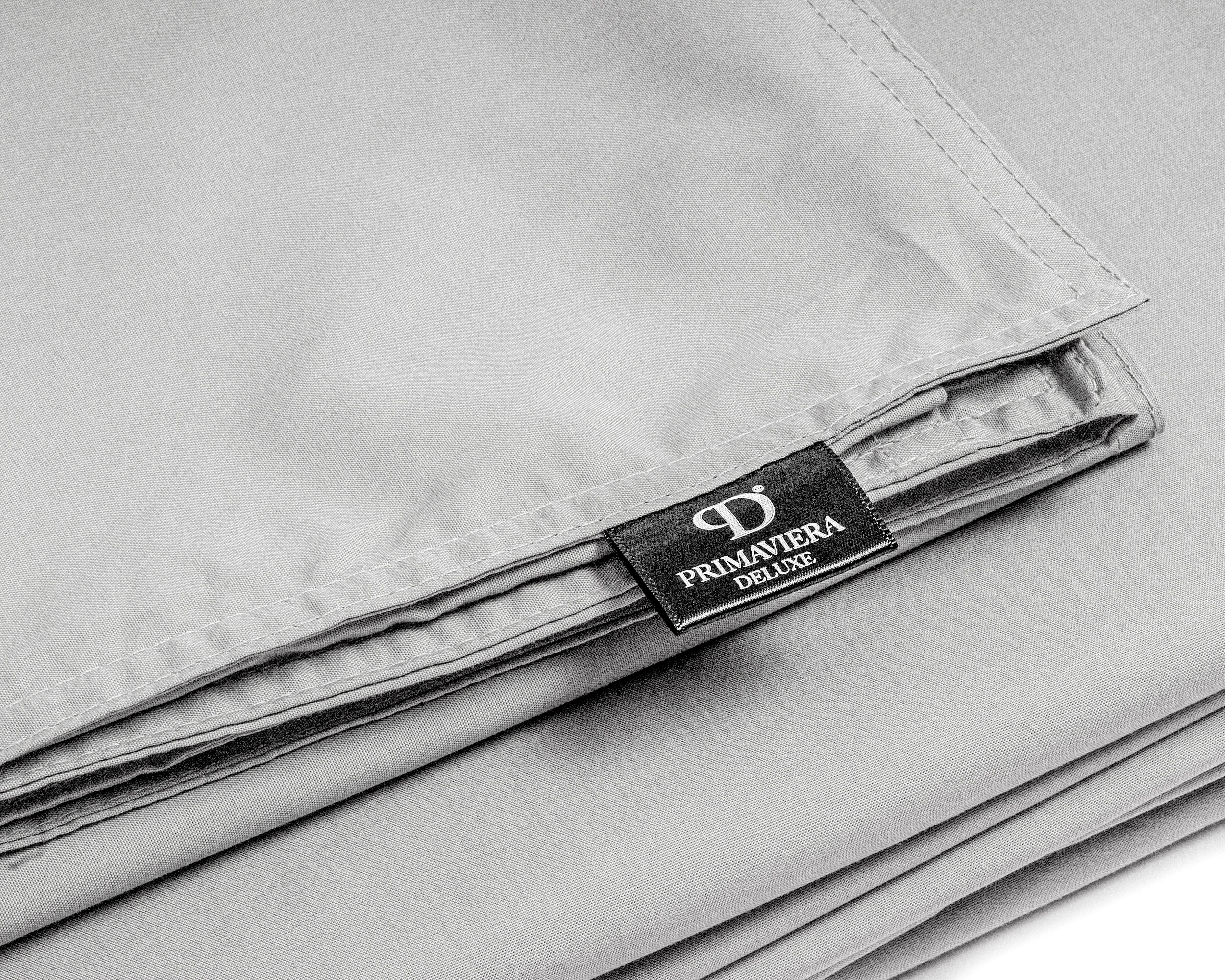 Egyptian Cotton Uni Grey Duvet Cover - High Quality - Modern - Luxury Satin