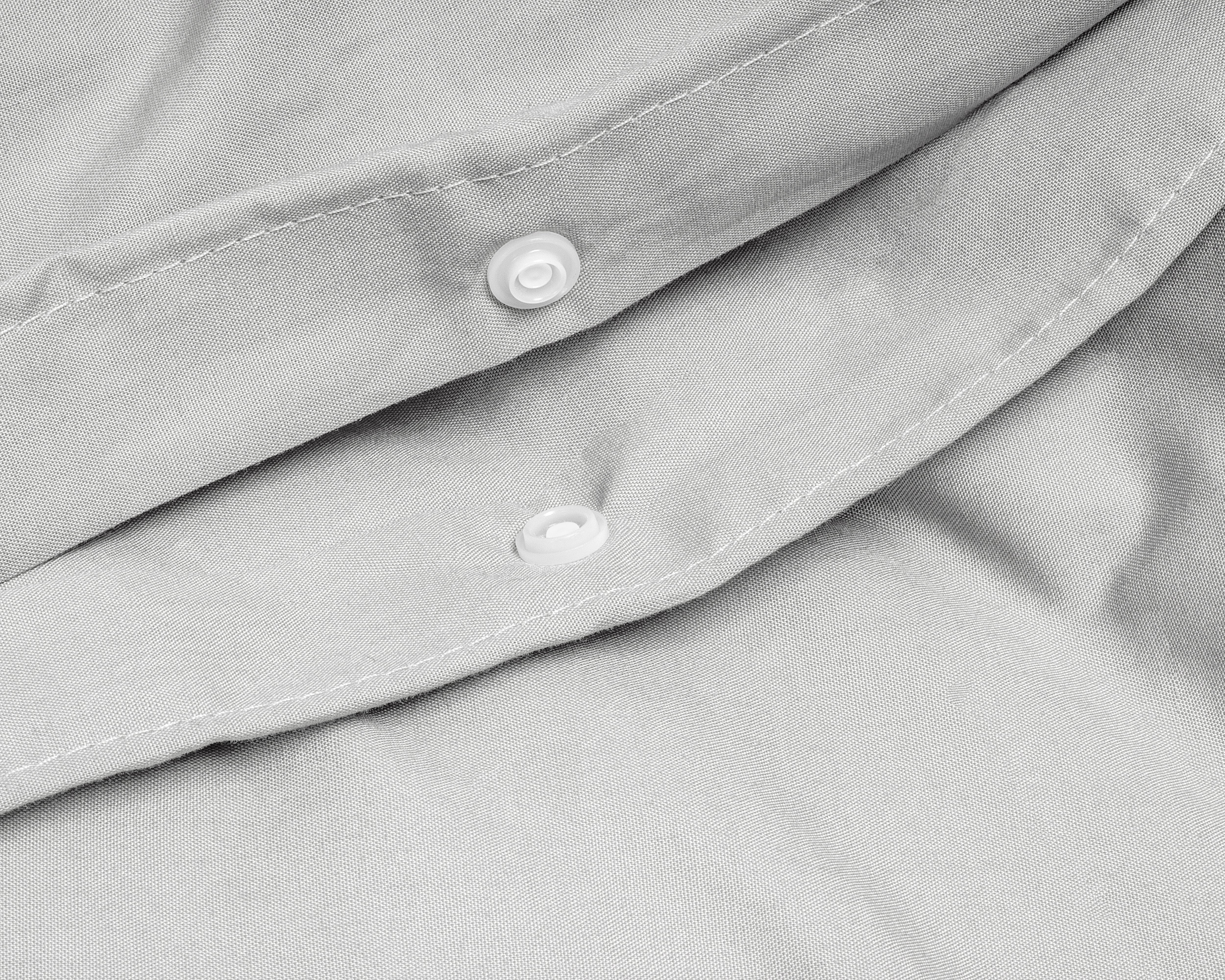 Egyptian Cotton Uni Grey Duvet Cover - High Quality - Modern - Luxury Satin