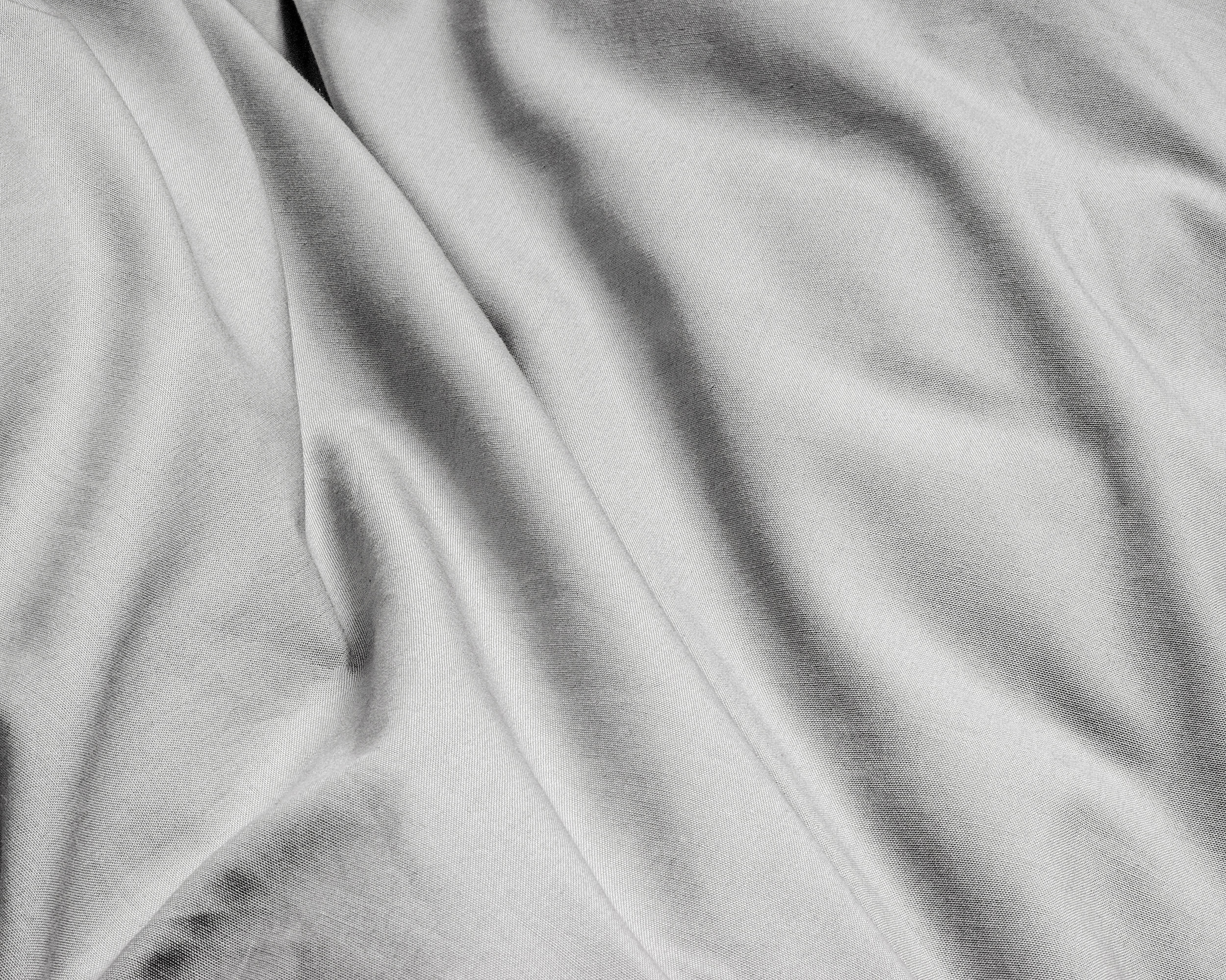 Egyptian Cotton Uni Grey Duvet Cover - High Quality - Modern - Luxury Satin