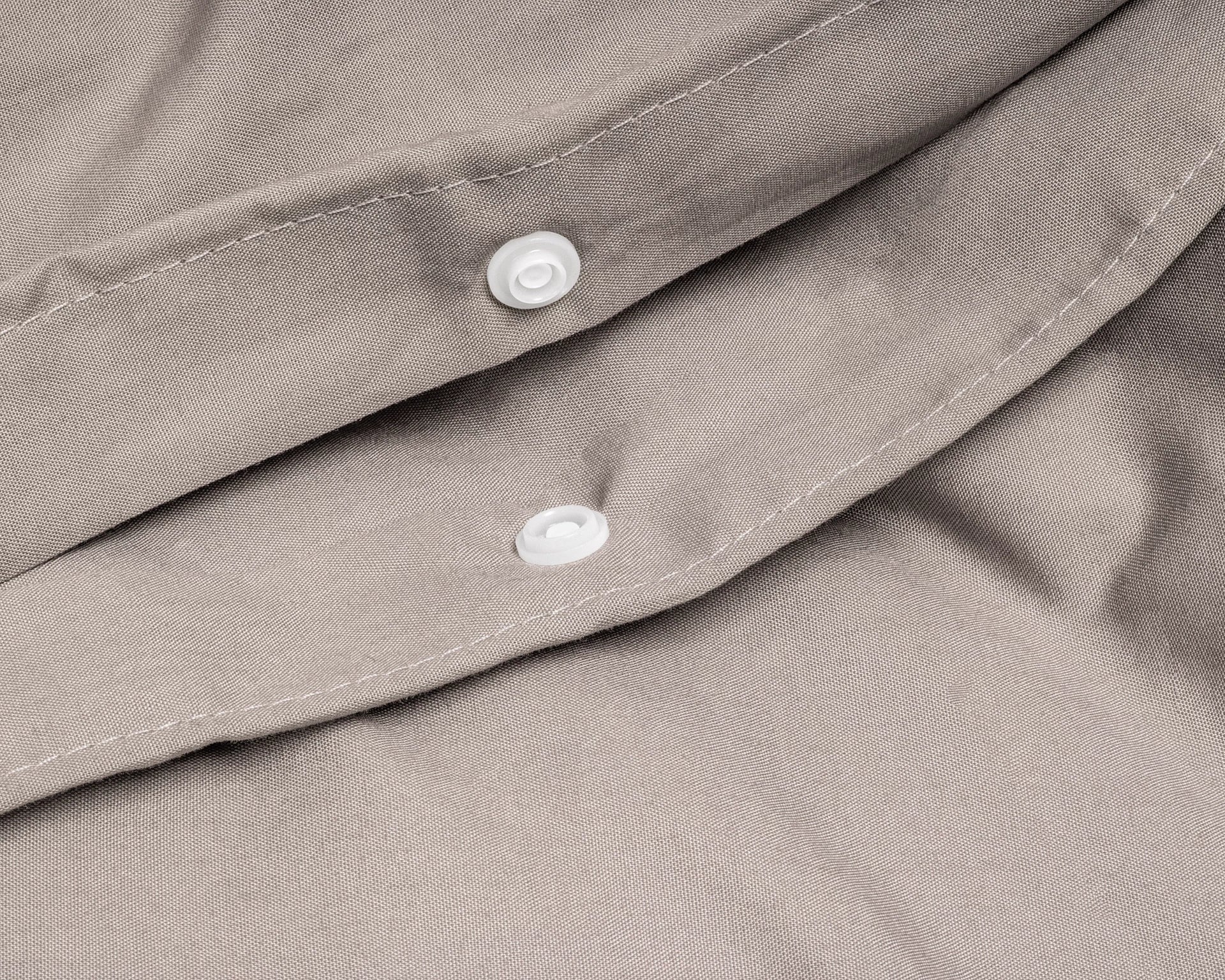 Egyptian Cotton Uni Taupe Duvet Cover - High Quality - Modern - Luxury Satin