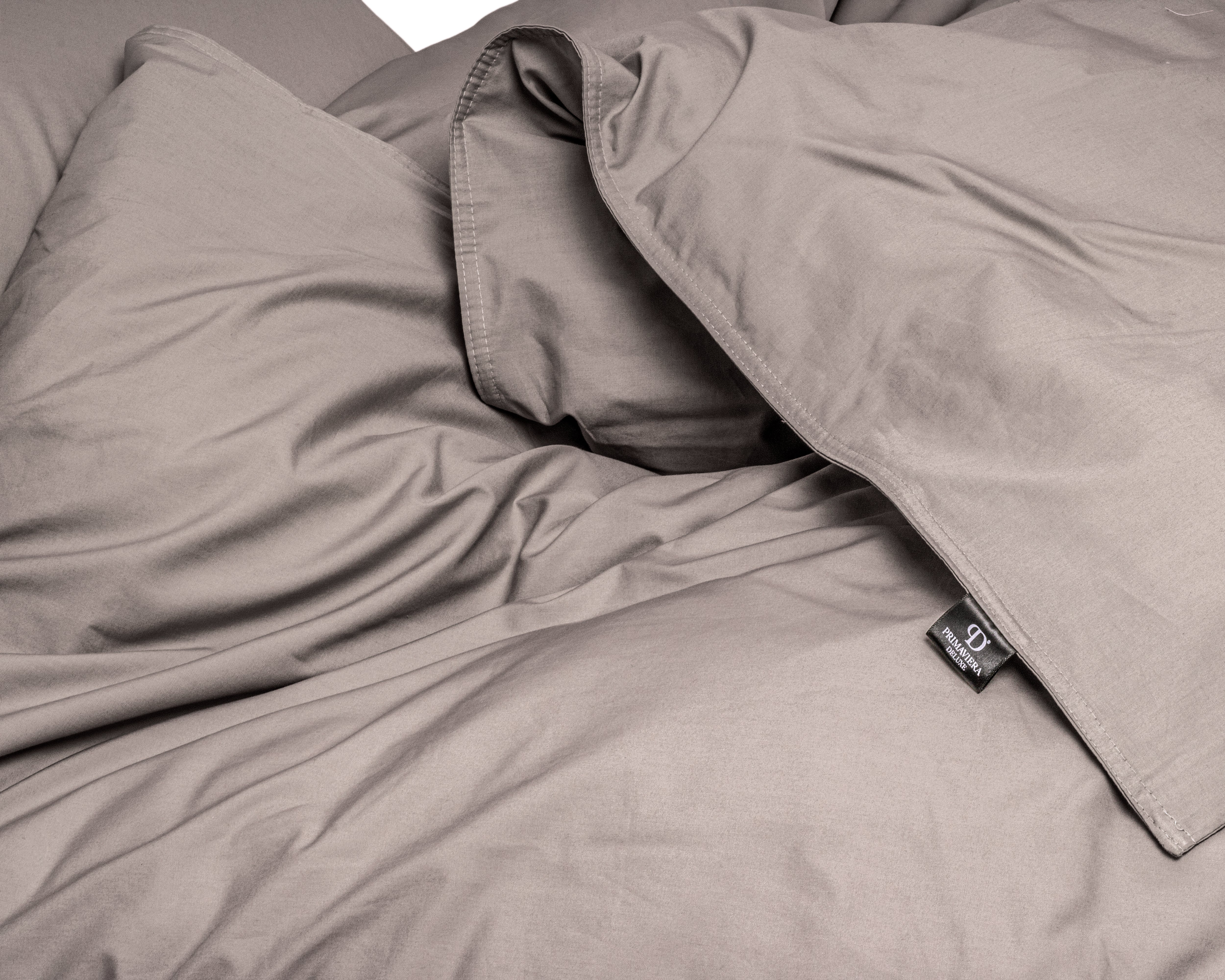Egyptian Cotton Uni Taupe Duvet Cover - High Quality - Modern - Luxury Satin