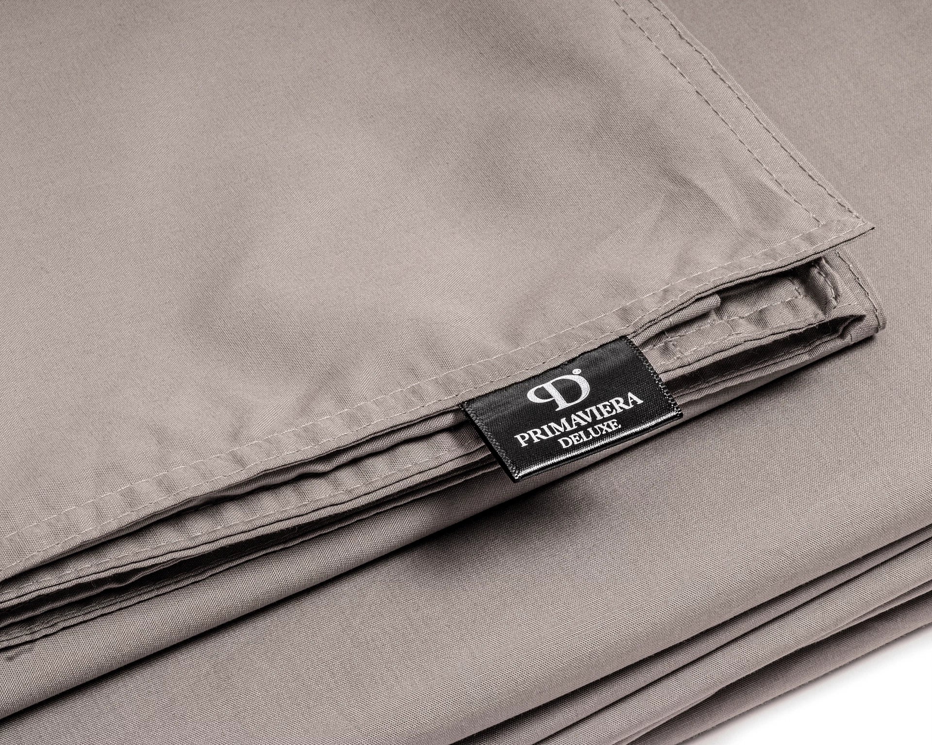 Egyptian Cotton Uni Taupe Duvet Cover - High Quality - Modern - Luxury Satin