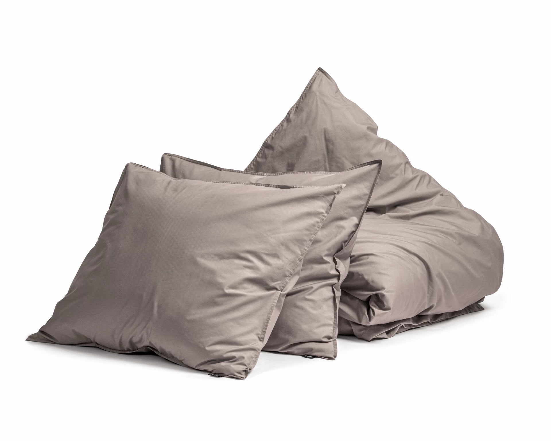 Egyptian Cotton Uni Taupe Duvet Cover - High Quality - Modern - Luxury Satin