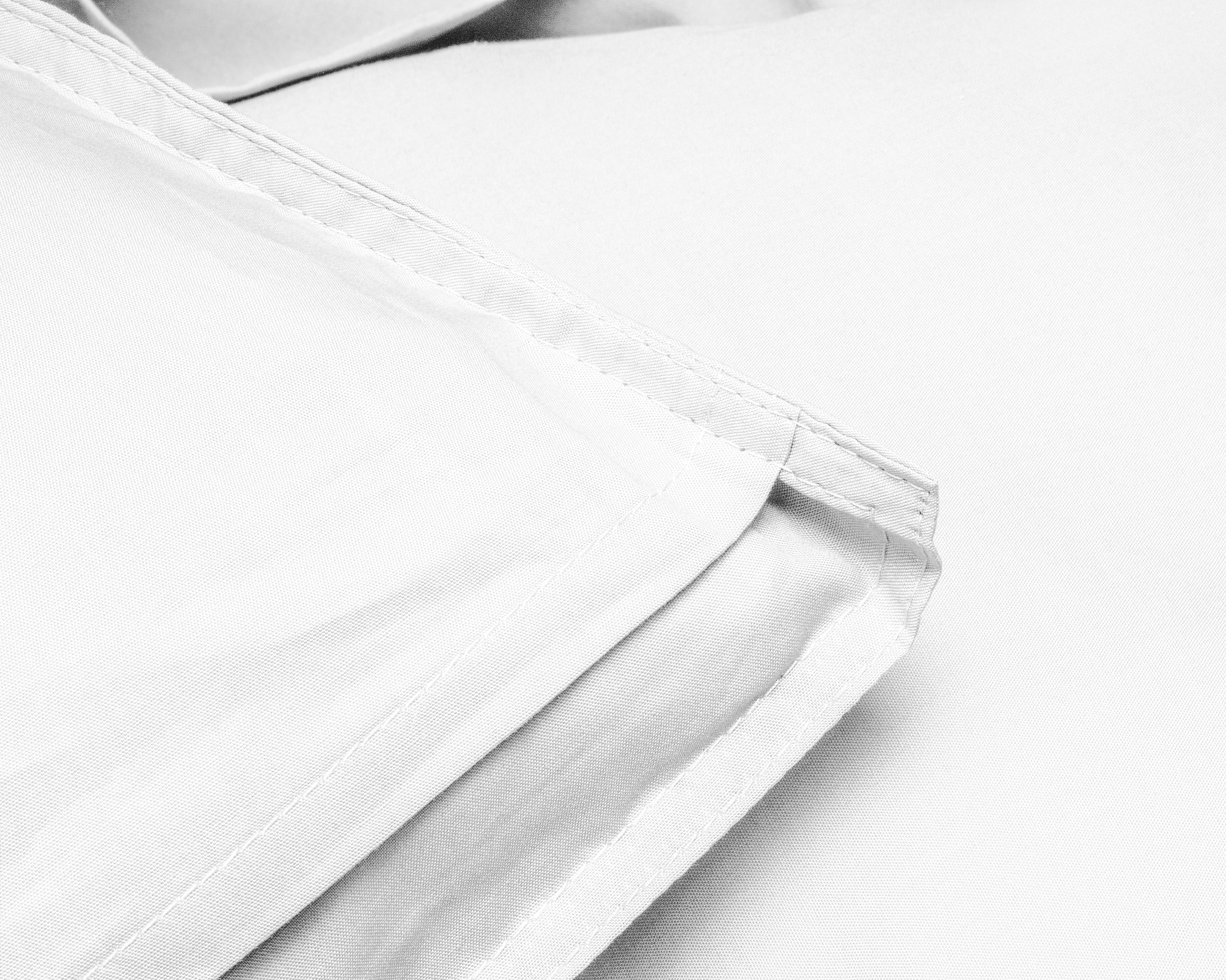 Egyptian Cotton Uni White Duvet Cover - High Quality - Modern - Luxury Satin