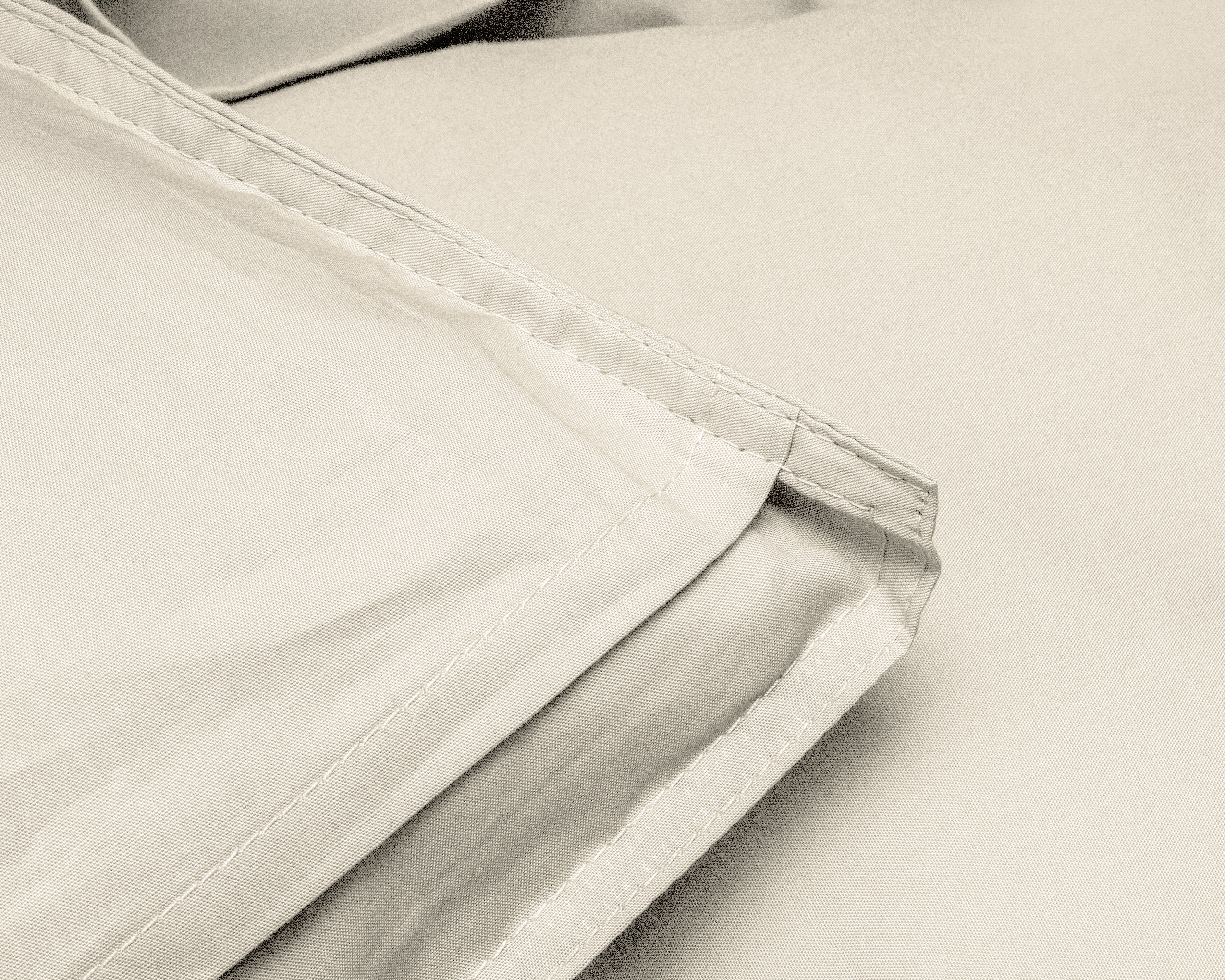 Egyptian Cotton Uni Sand Duvet Cover - High Quality - Modern - Luxury Satin