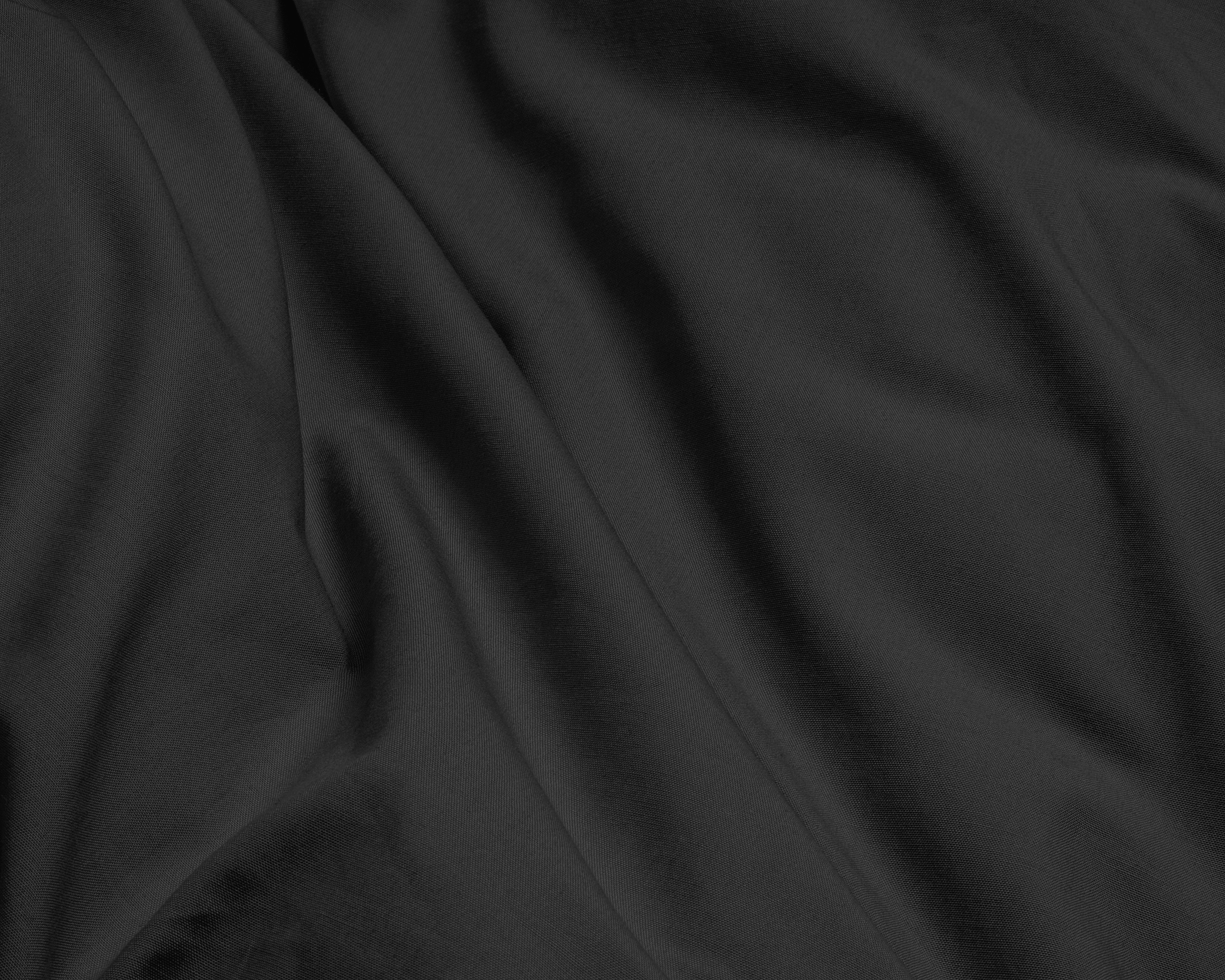 Egyptian Cotton Uni Black Duvet Cover - High Quality - Modern - Luxury Satin