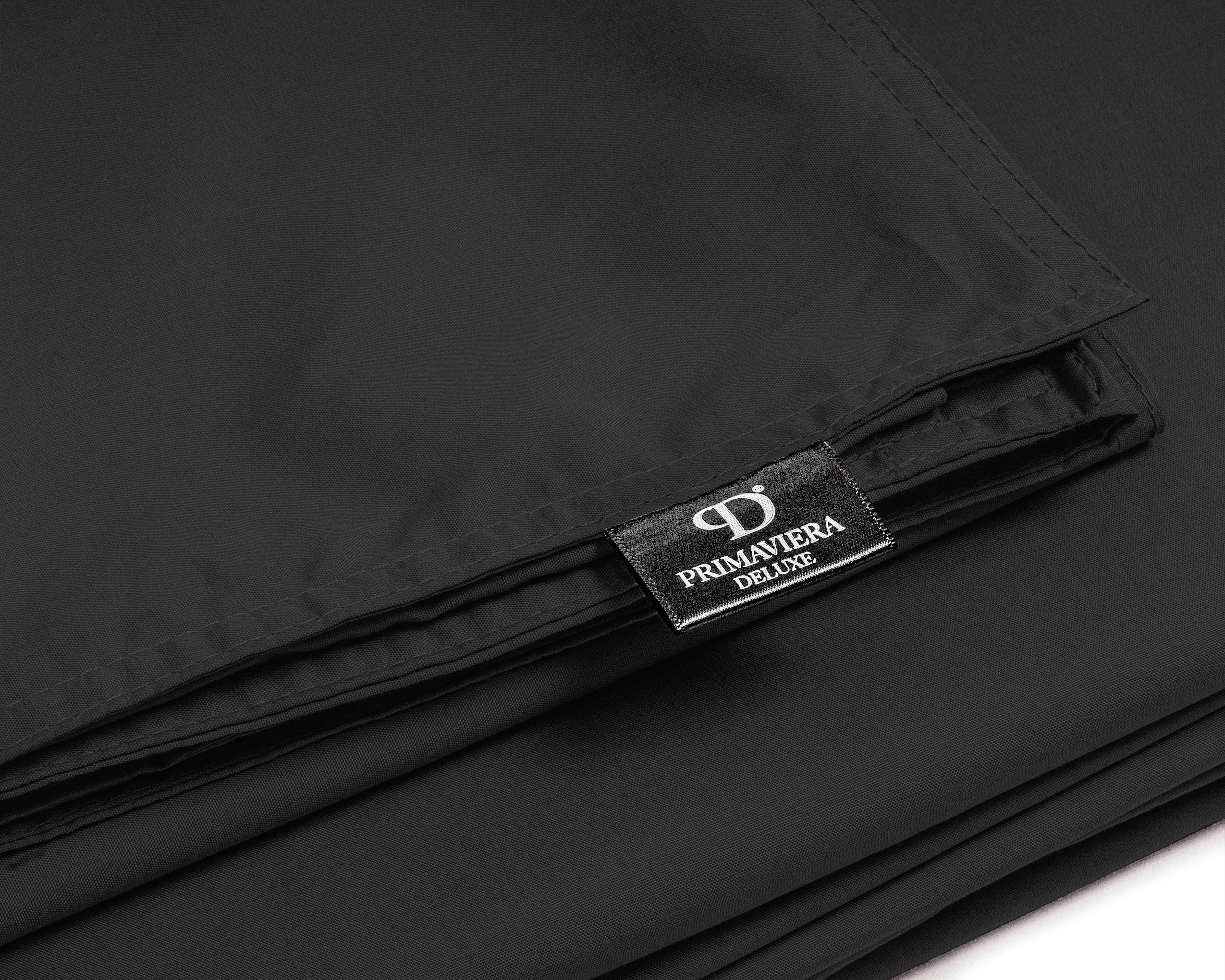 Egyptian Cotton Uni Black Duvet Cover - High Quality - Modern - Luxury Satin