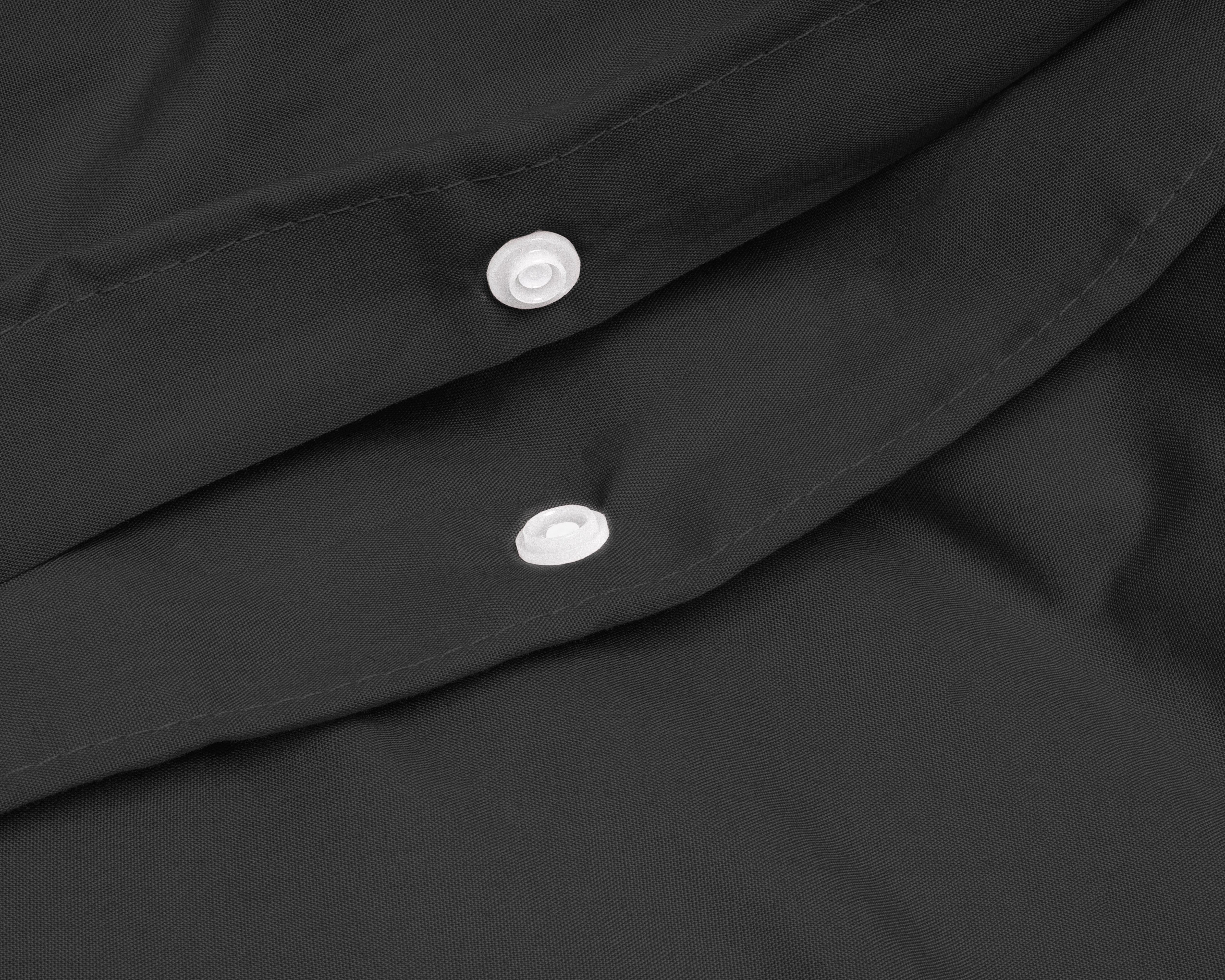 Egyptian Cotton Uni Black Duvet Cover - High Quality - Modern - Luxury Satin