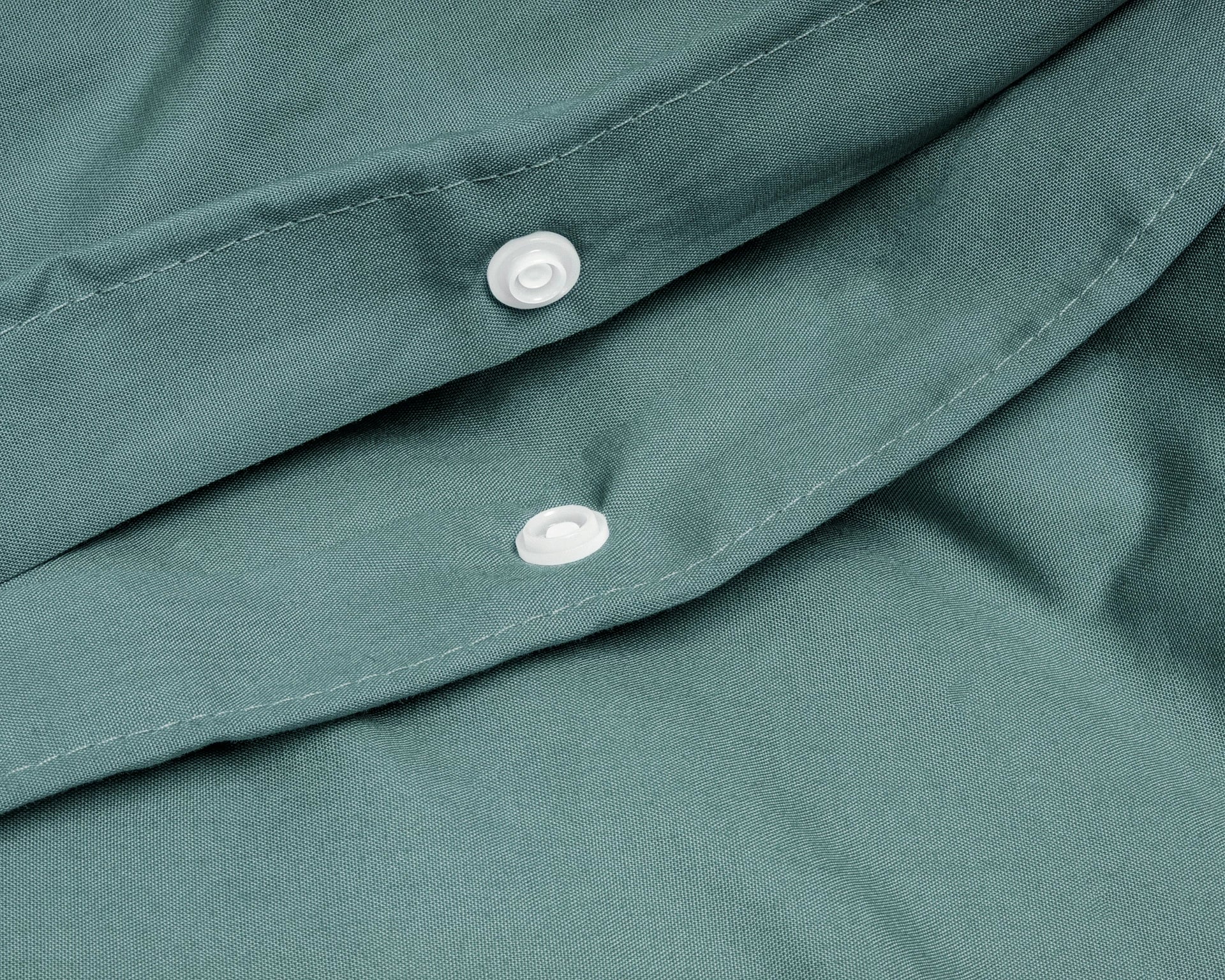 Egyptian Cotton Uni Dark Green Duvet Cover - High Quality - Modern - Luxury Satin