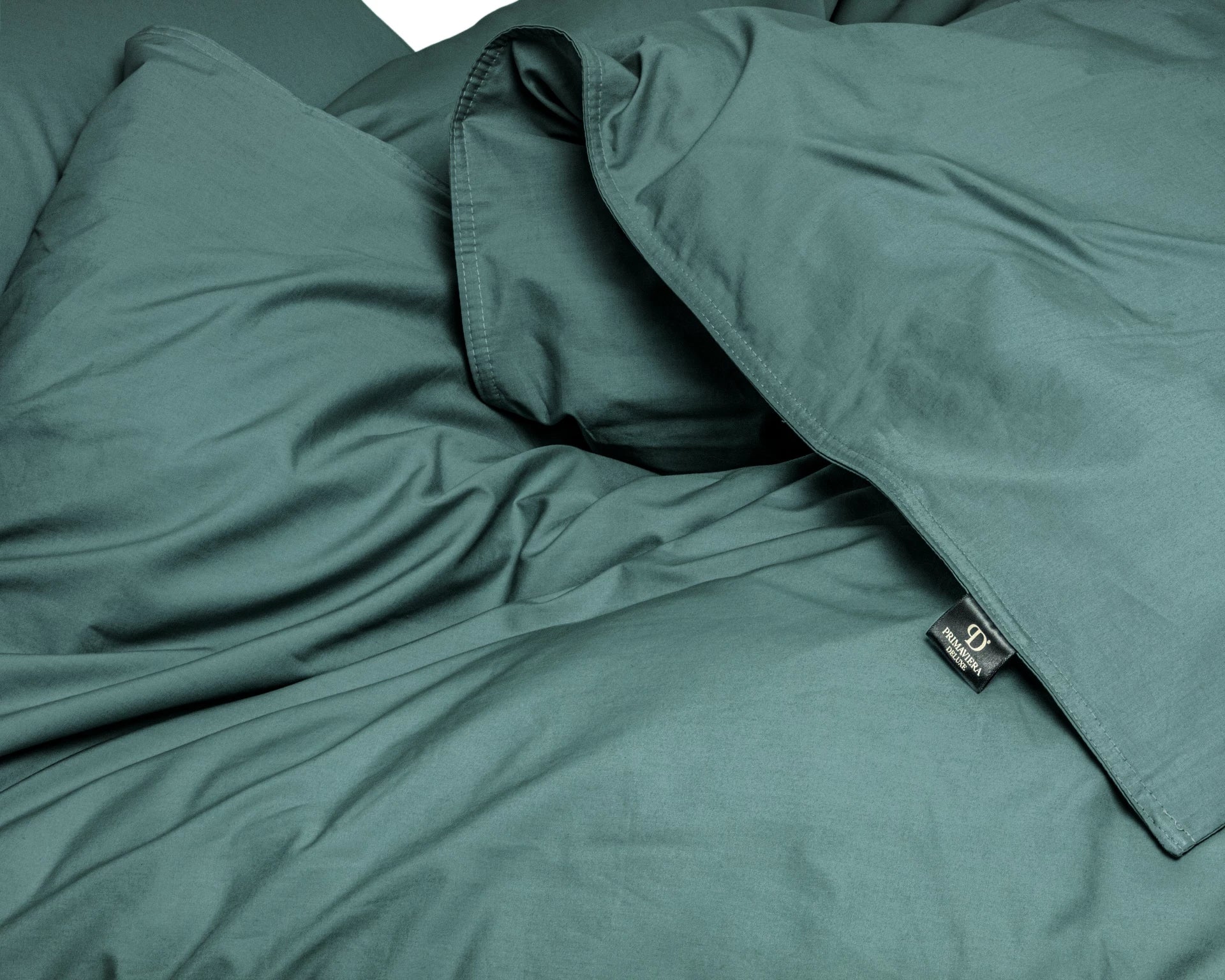 Egyptian Cotton Uni Dark Green Duvet Cover - High Quality - Modern - Luxury Satin