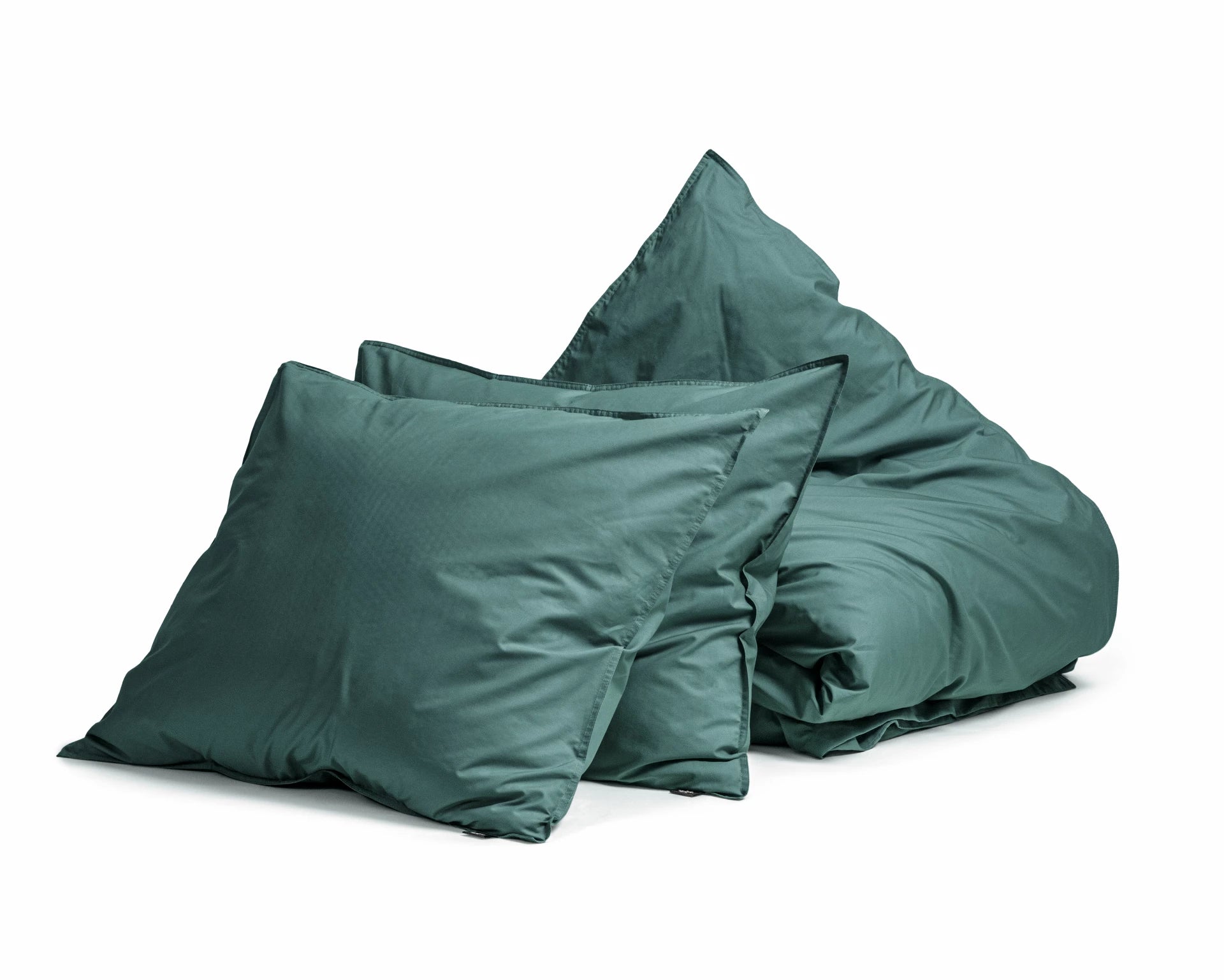 Egyptian Cotton Uni Dark Green Duvet Cover - High Quality - Modern - Luxury Satin