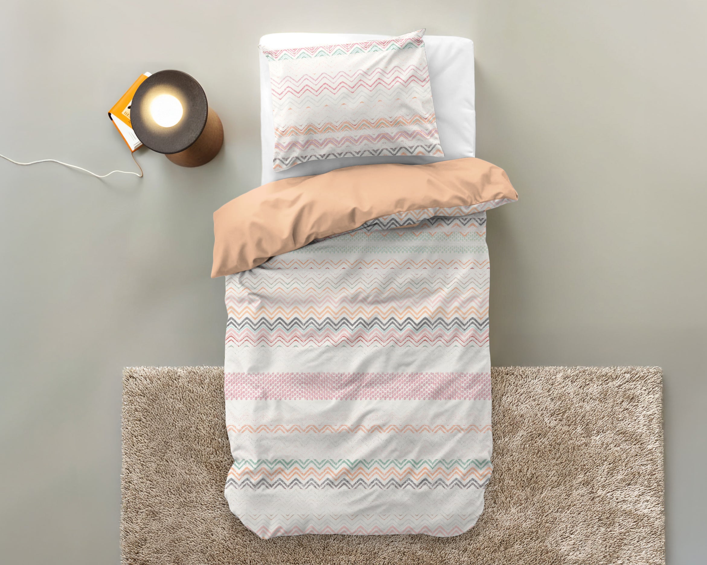 Elaya Duvet Cover Pink 140 x 200/220