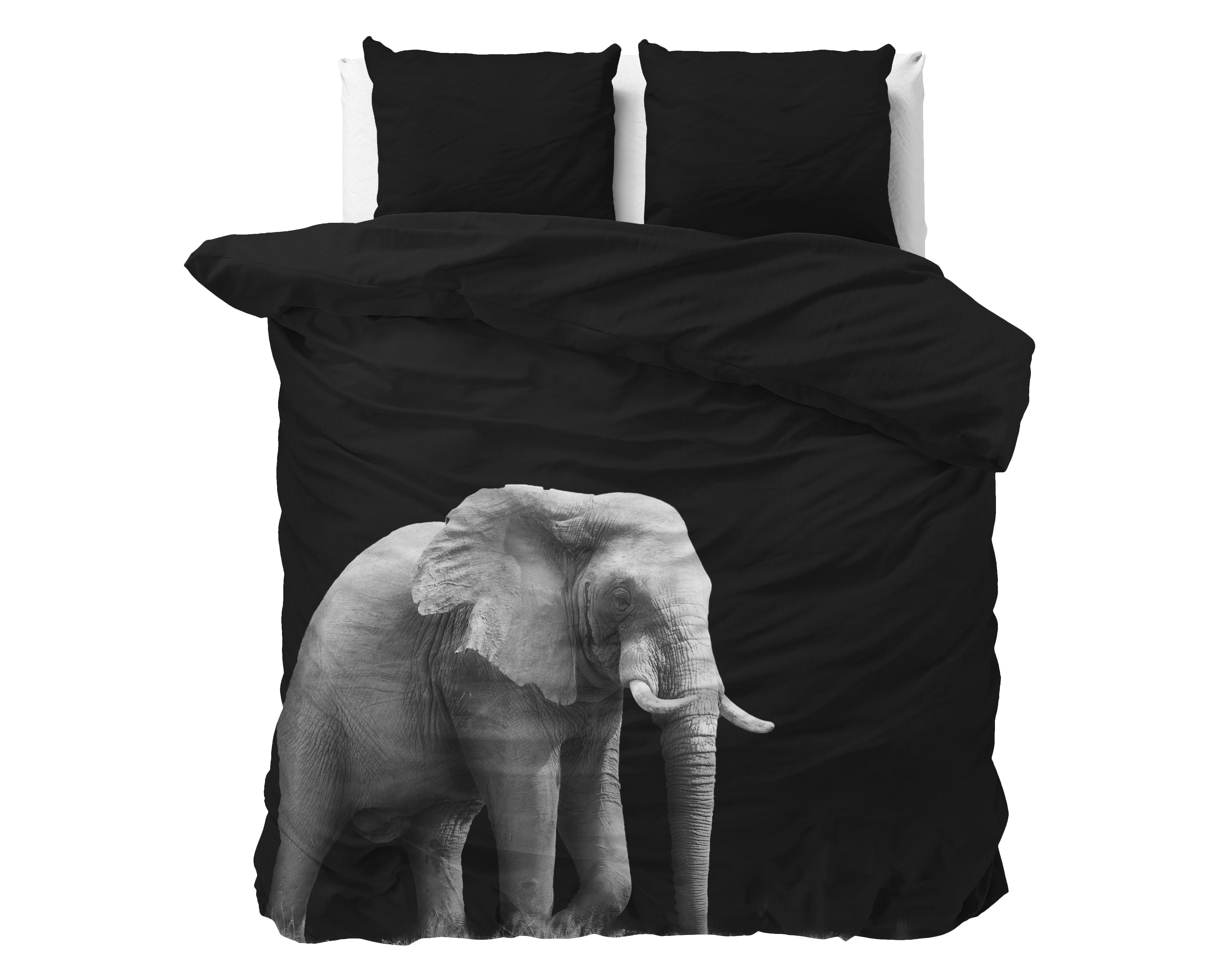 Elephant Zwart Dekbedovertrek